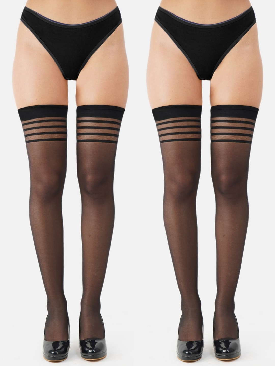 

N2S NEXT2SKIN Women Pack Of 2 Sheer Stockings, Black