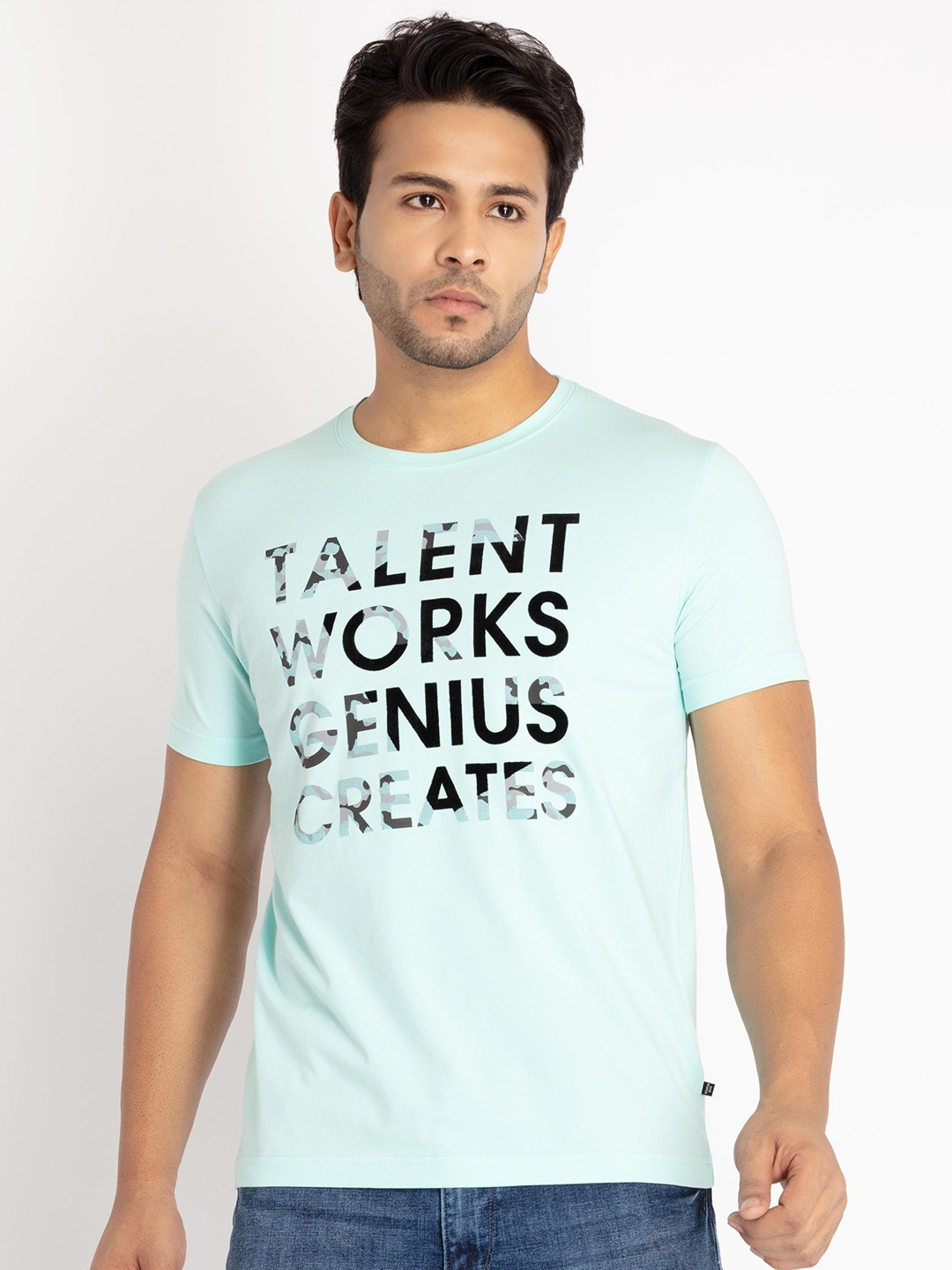 

Status Quo Men Typography Printed Round Neck T-shirt, Sea green