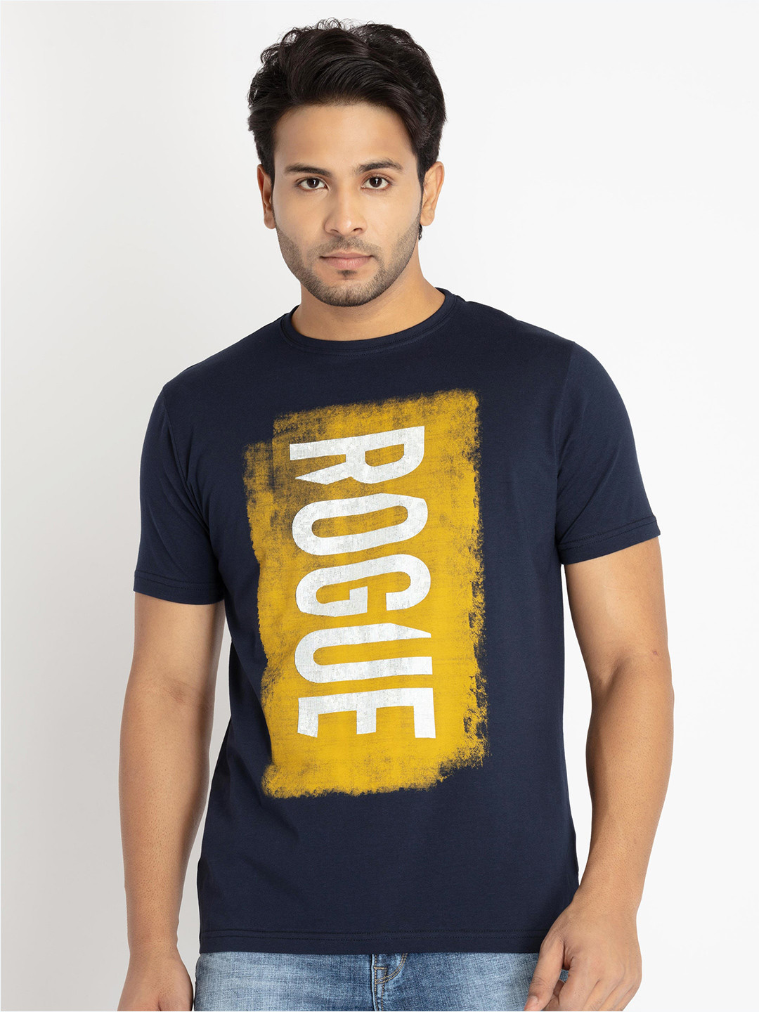 

Status Quo Typography Printed T-shirt, Navy blue