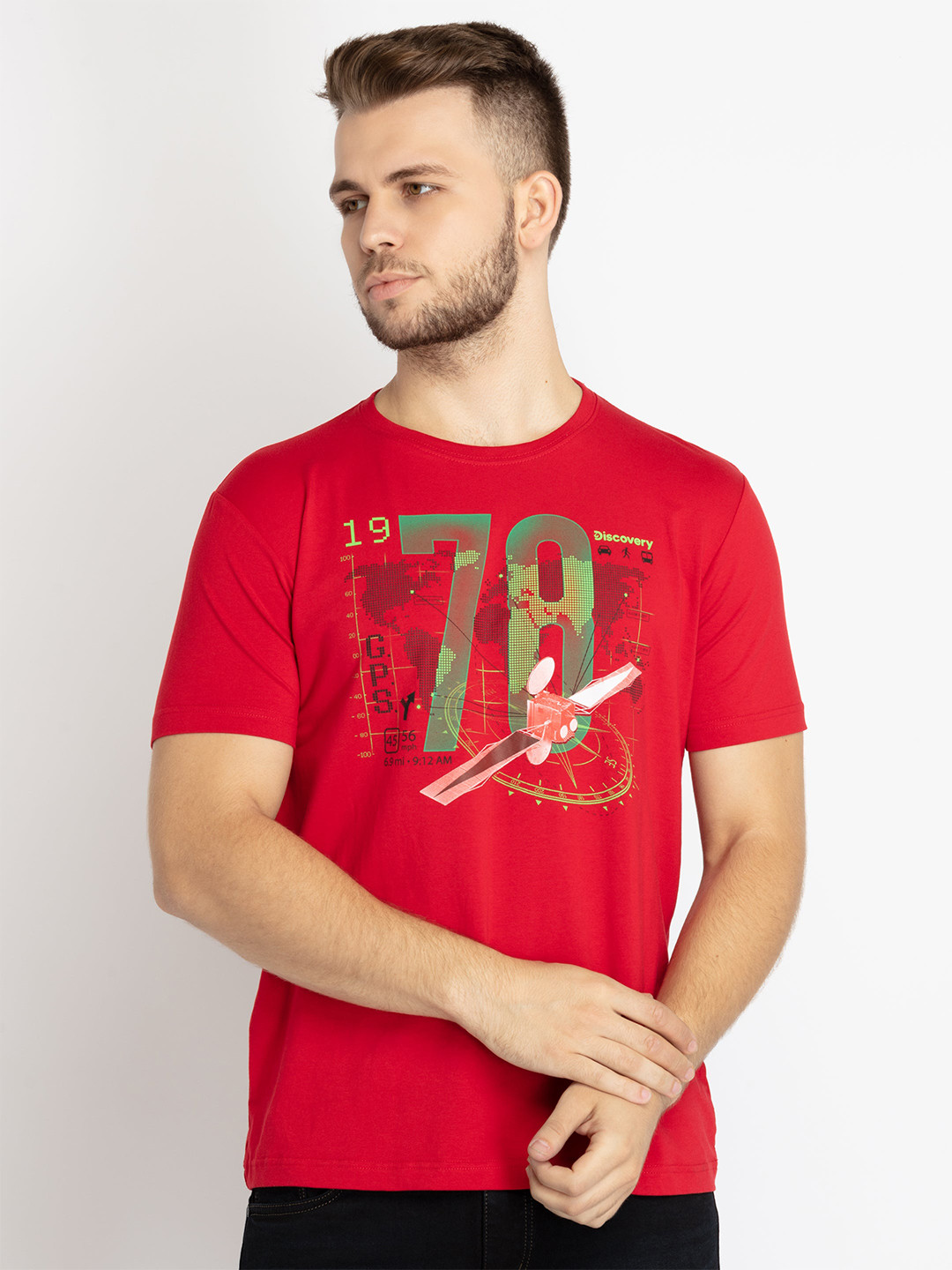 

Status Quo Men People & Place Printed T-shirt, Red