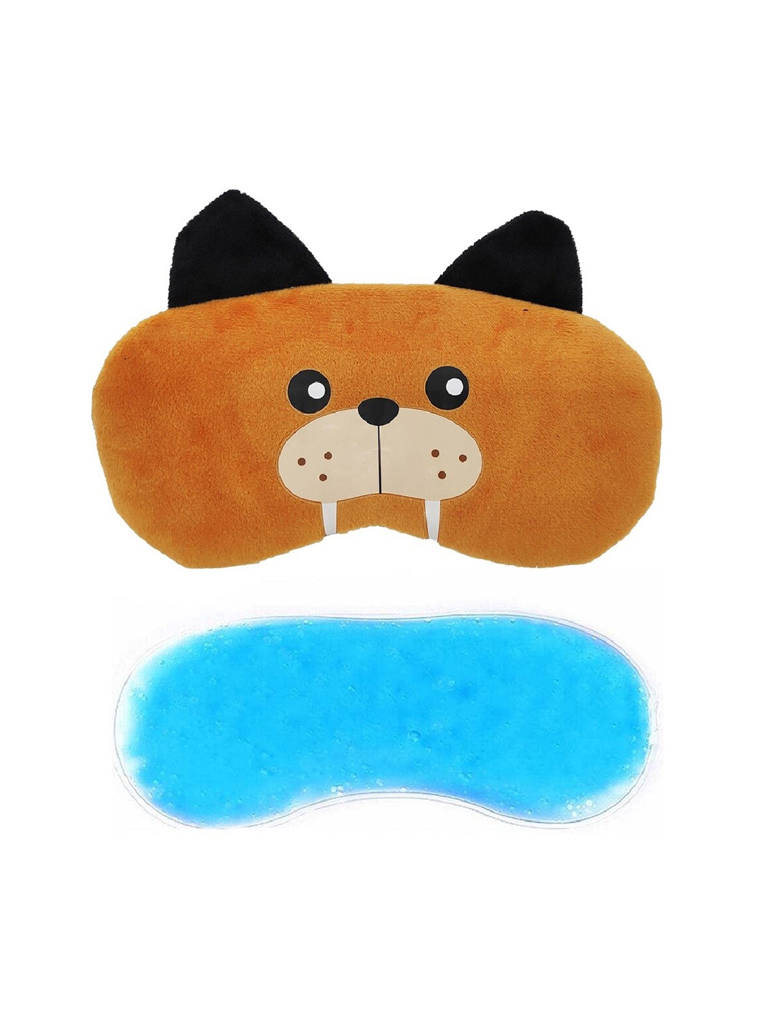 

JENNA Printed Sleeping Eye Mask With Cooling Ice Gel, Brown