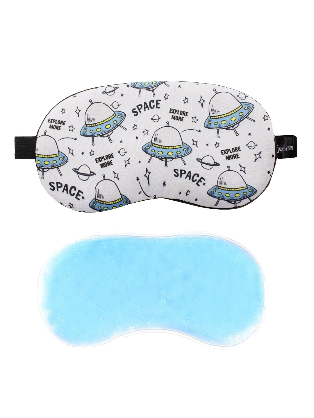 

JENNA Printed Sleeping Eye Mask With Cooling Ice Gel, White