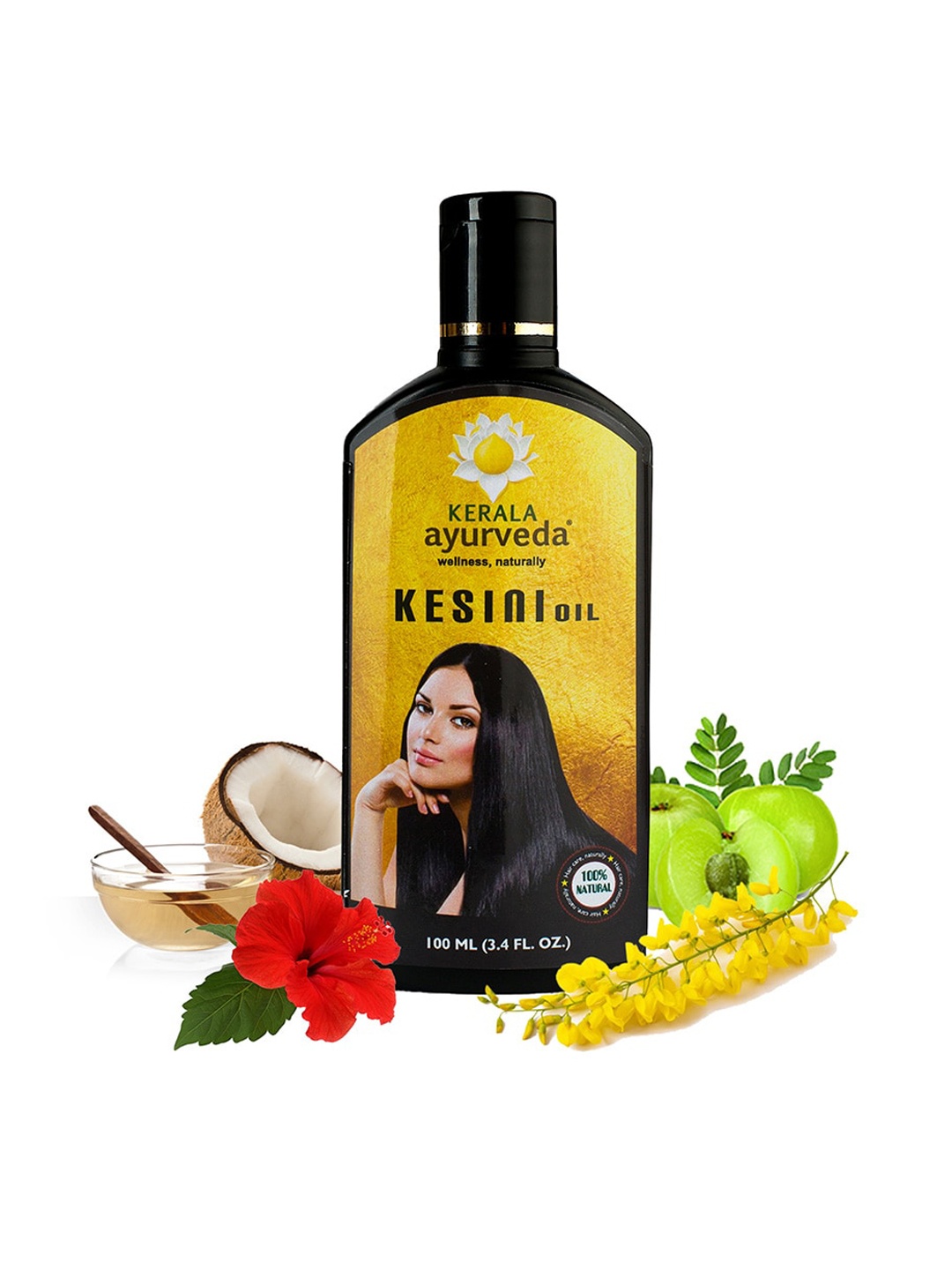 

Kerala Ayurveda Kesini Daily Hair Oil for Hair Growth - 100ml, Black
