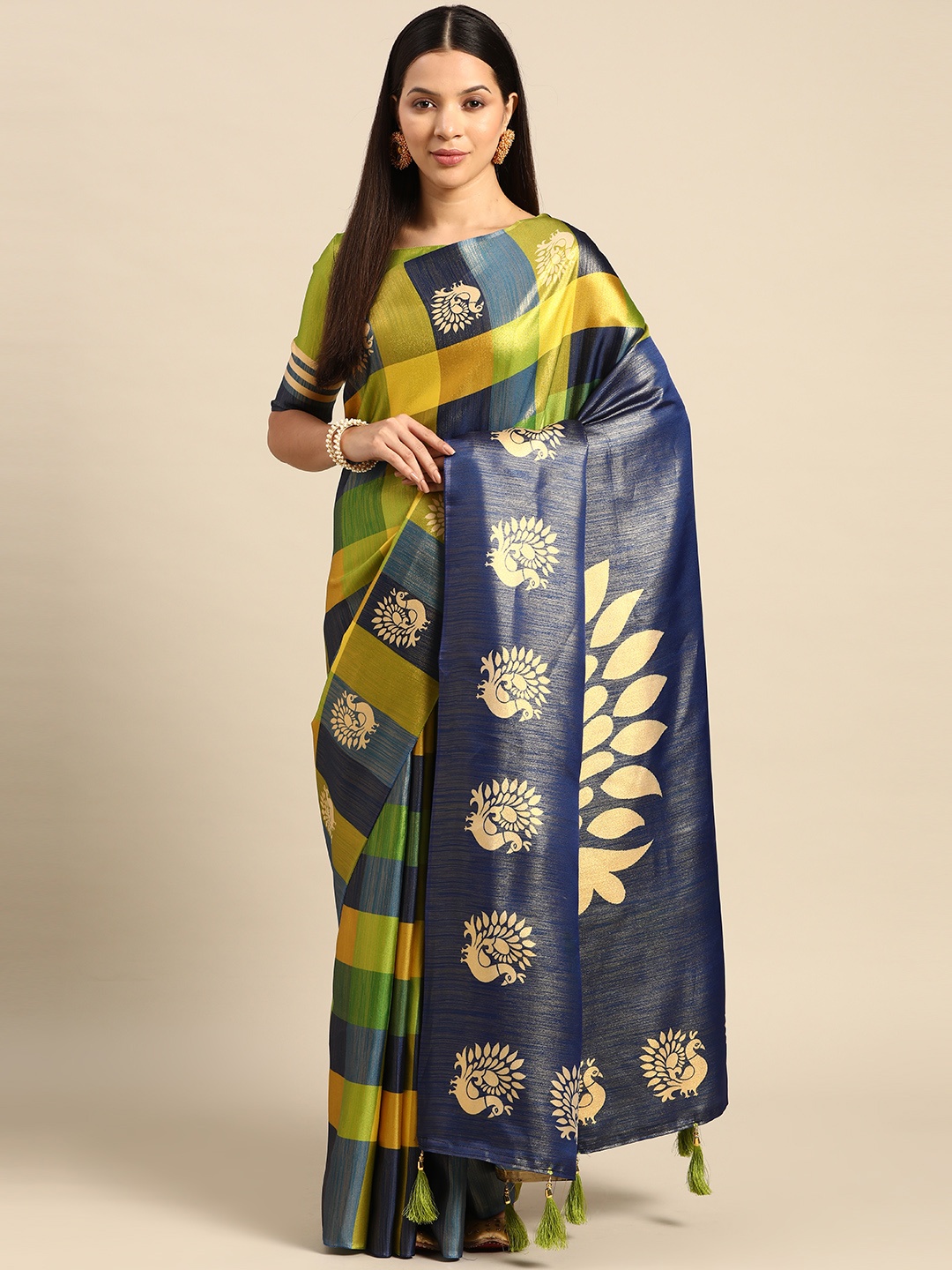 

CliqSilk Ethnic Motifs Printed Art Silk Pochampally Saree, Blue