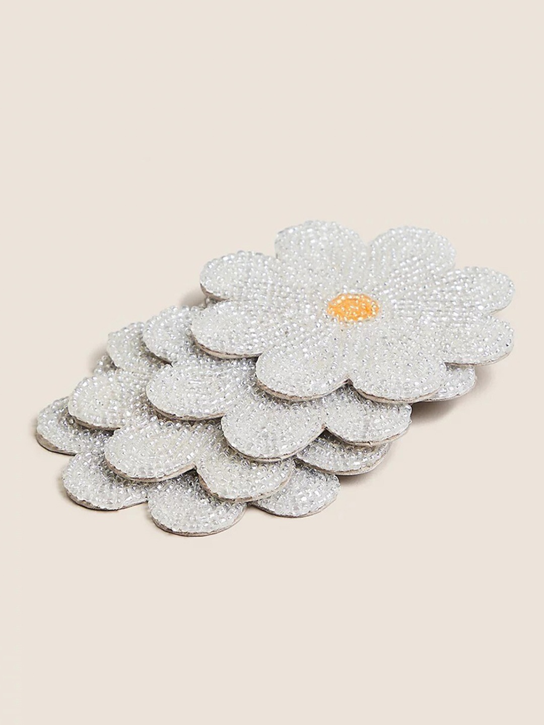 

Marks & Spencer 4 Pieces Floral Coasters, Grey