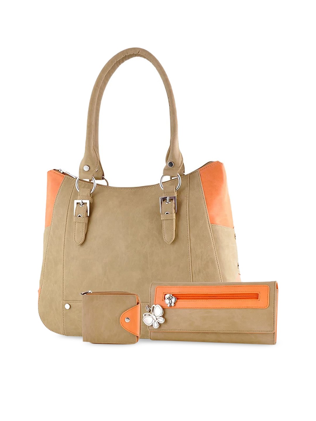 

Butterflies Colourblocked PU Structured Handheld Bag, Multi