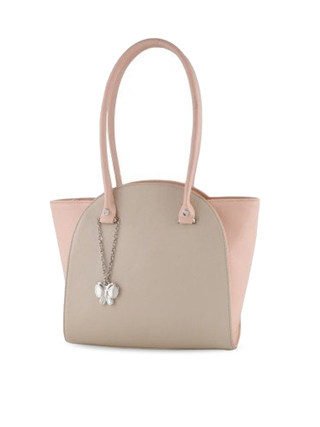 

Butterflies Colourblocked PU Bucket Handheld Bag, Cream