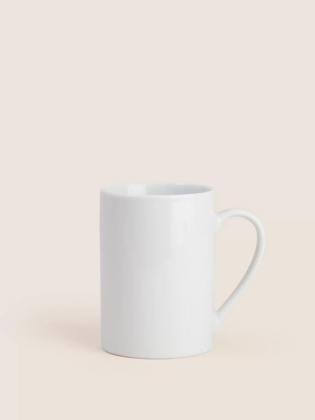 

Marks & Spencer Everyday White 4 Pcs Solid Porcelain Glossy Mug 200 ml Each