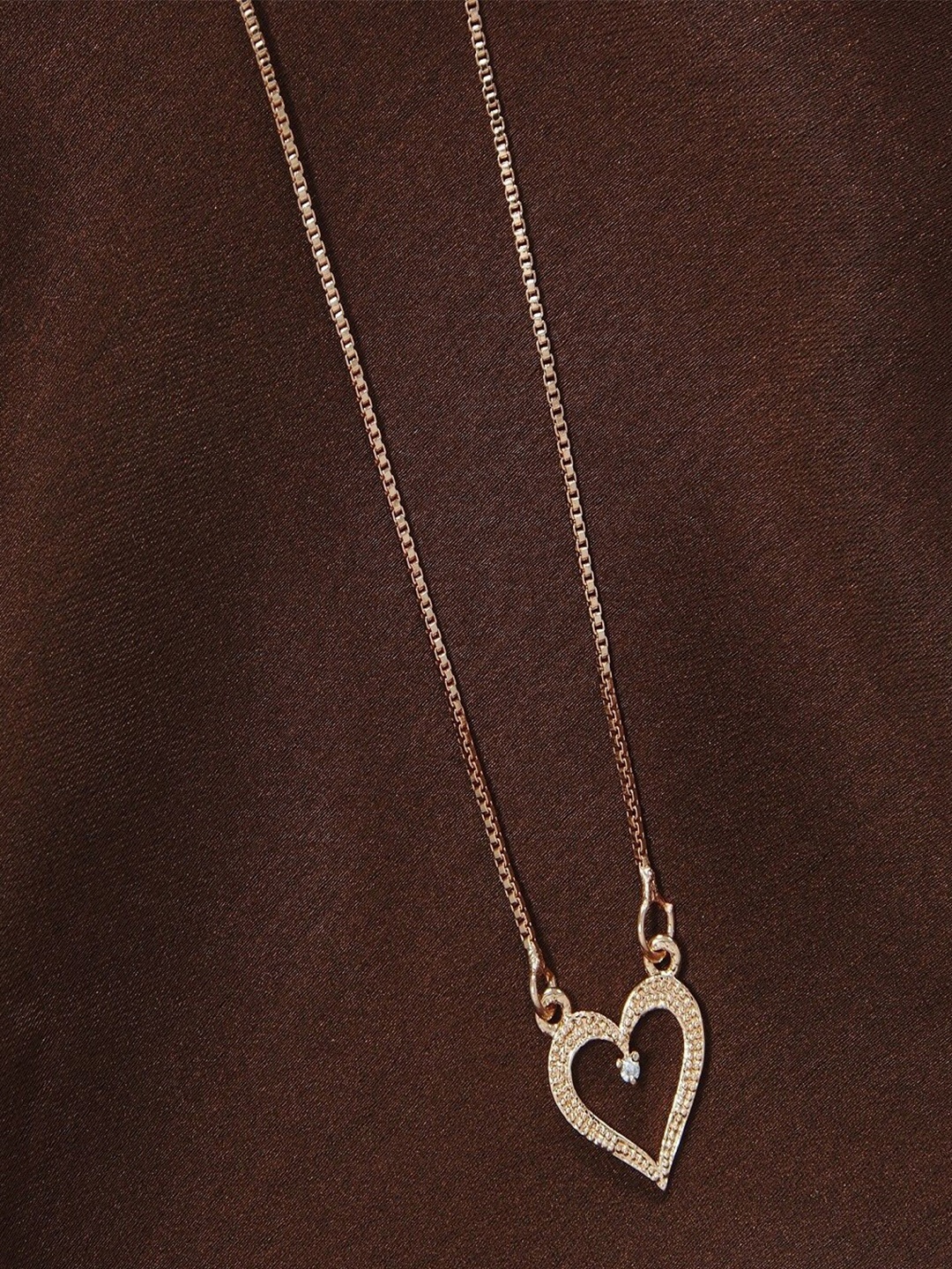 

I Jewels Women Rose Gold-Plated Chain With Pendant, White