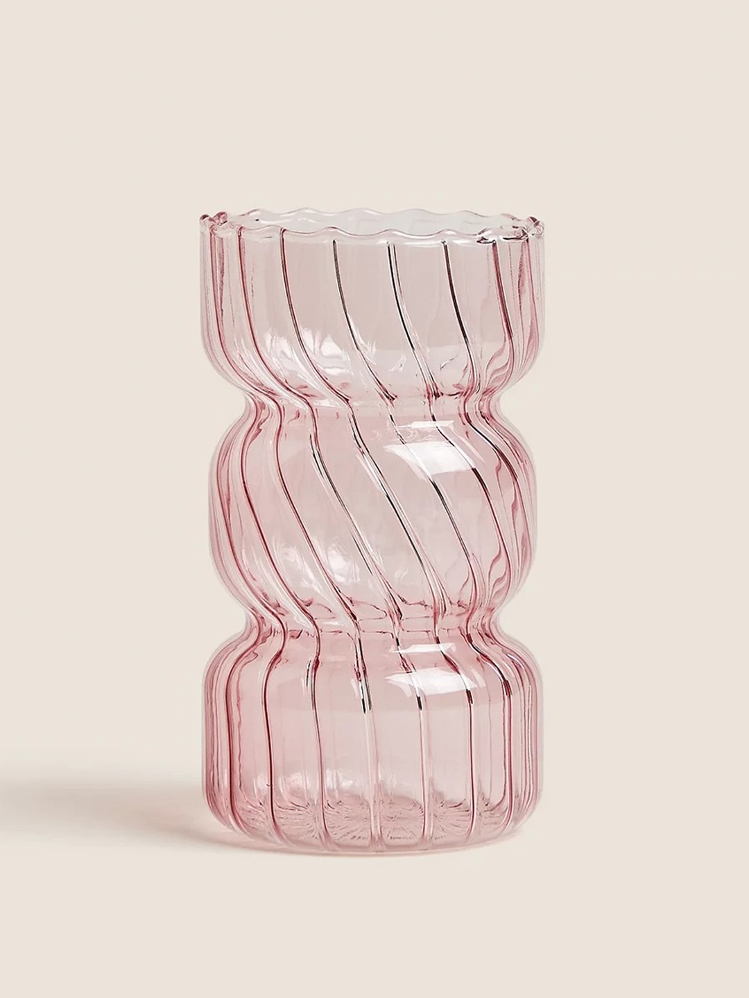 

Marks & Spencer Pink Textured Glass Flower Vases