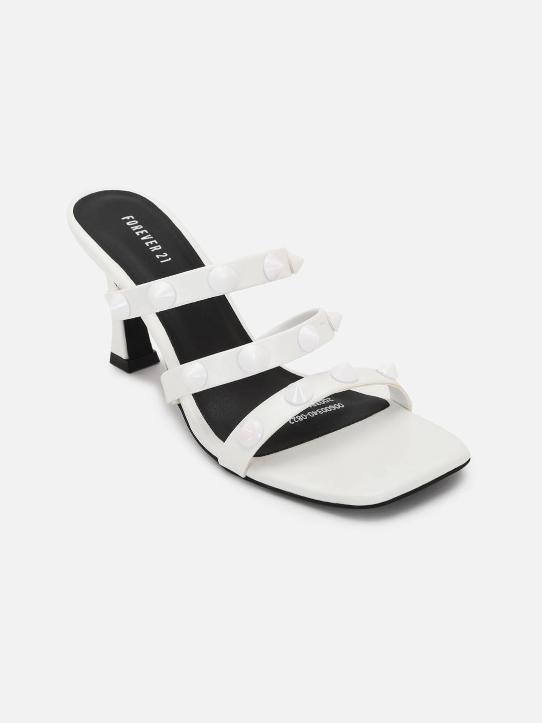 

FOREVER 21 PU Block Heels, White