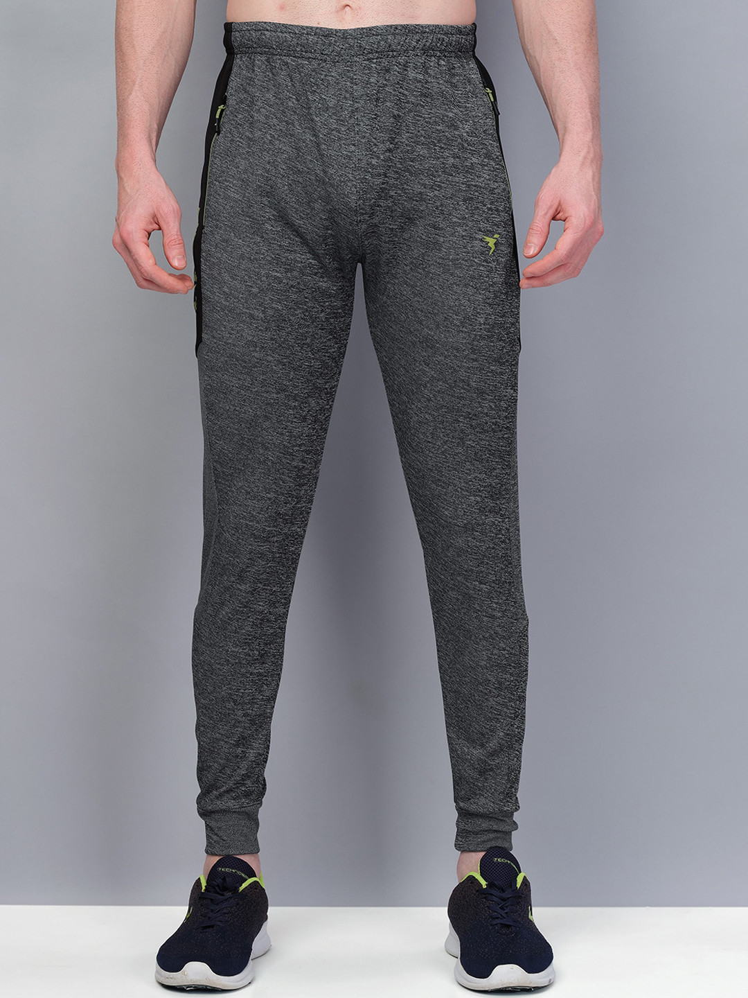 

Technosport Men Colourblocked Joggers, Grey melange