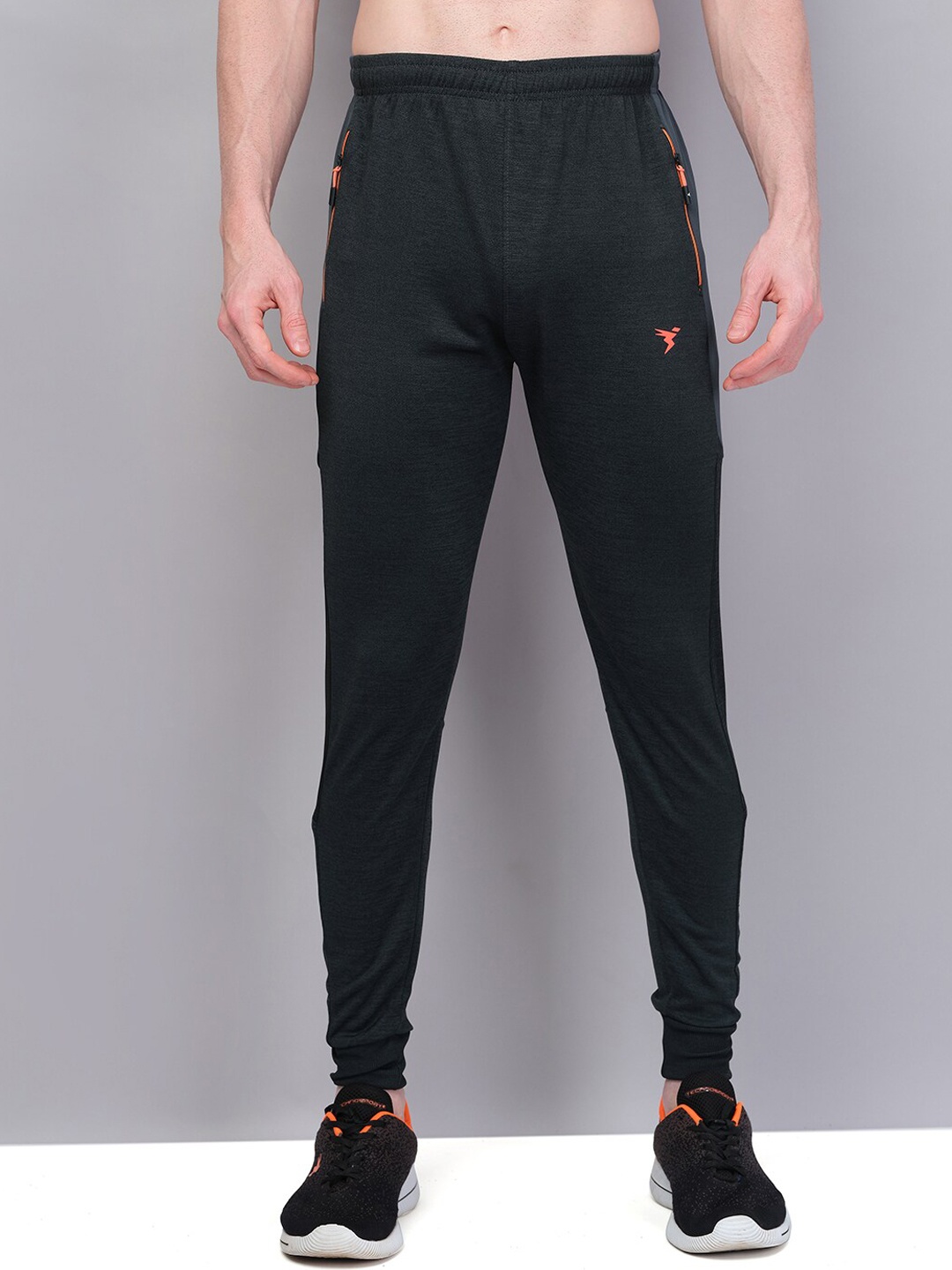 

Technosport Men Mid Rise Antimicrobial Joggers, Charcoal