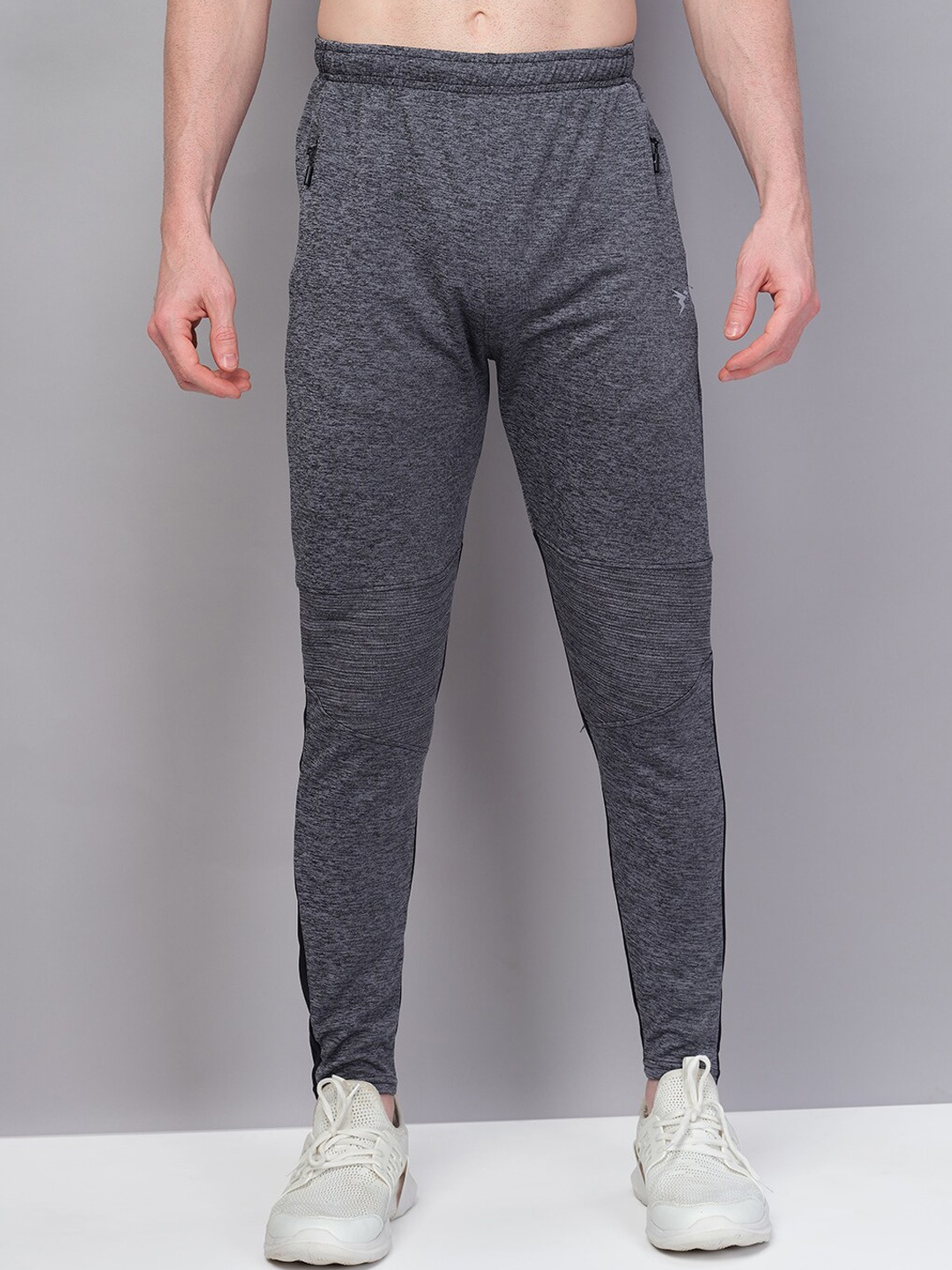 

Technosport Men Active Slim Fit Track Pants with Rapid Dry Technology, Grey melange