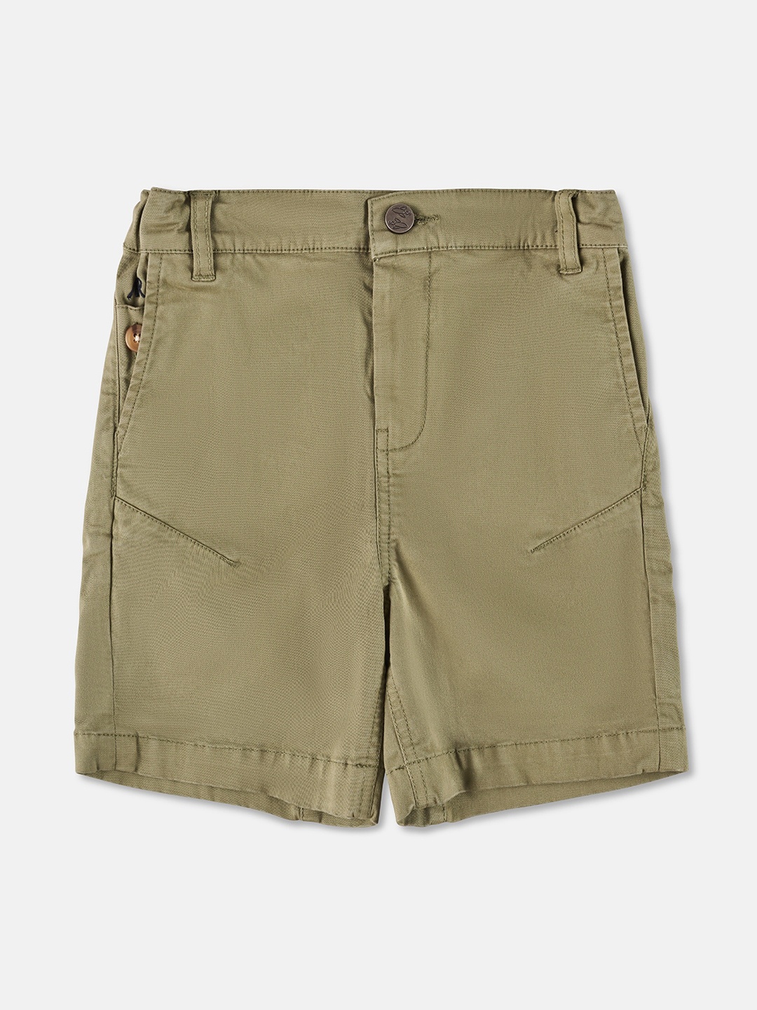 

Angel & Rocket Boys Mid-Rise Slim Fit Shorts, Olive