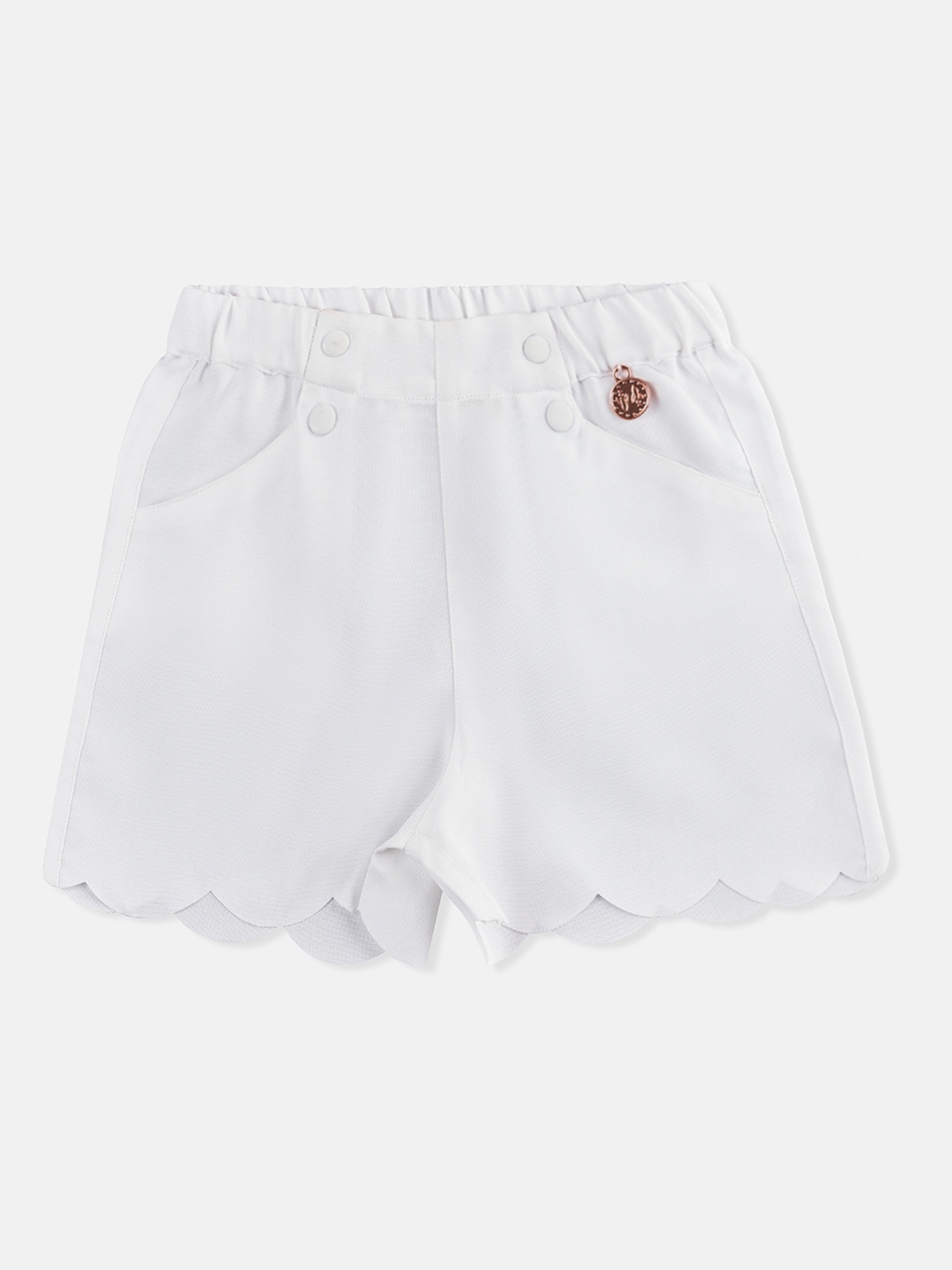 

Angel & Rocket Girls Mid-Rise Regular Fit Shorts, White