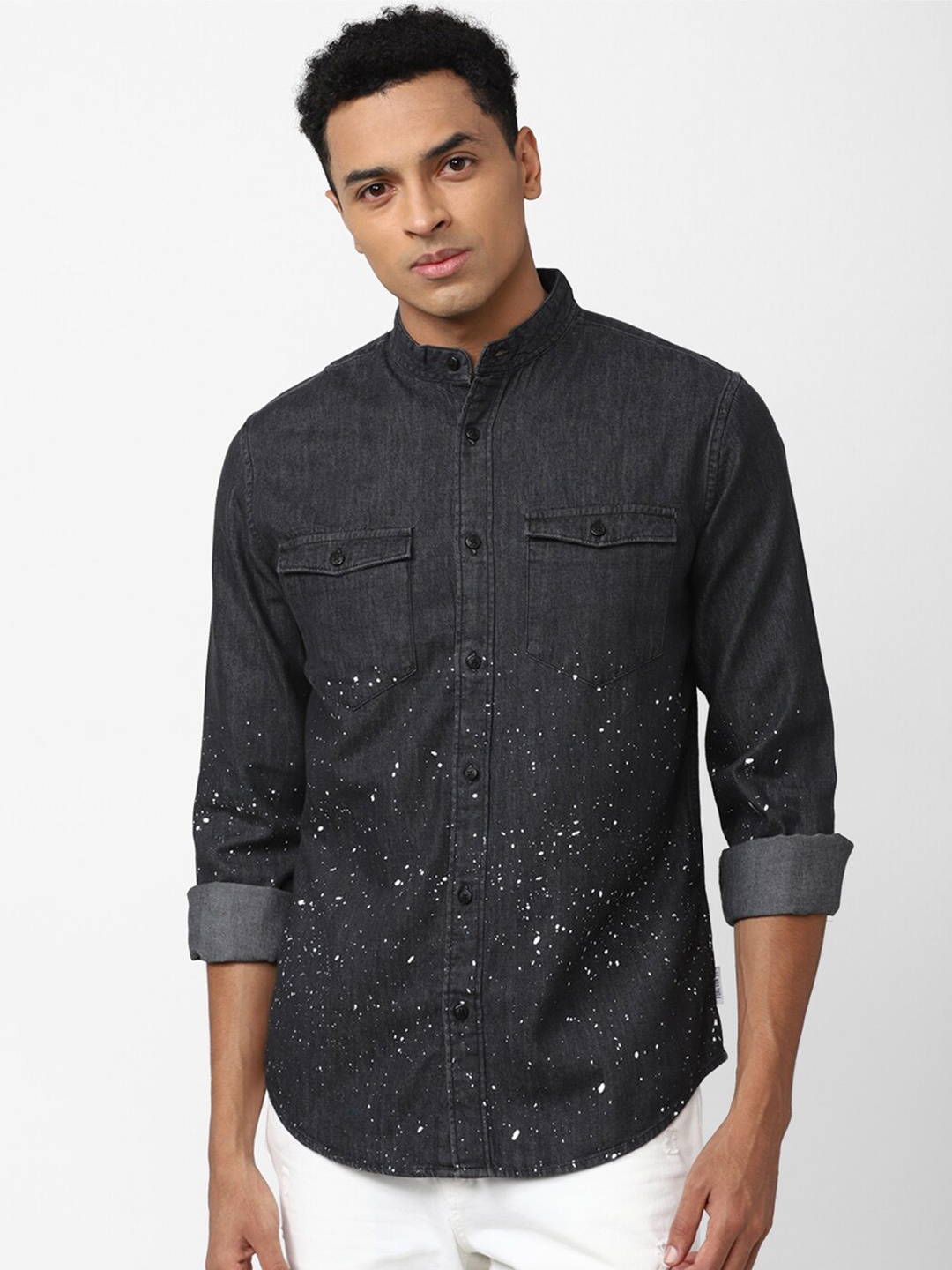 

FOREVER 21 Men Cotton Casual Shirt, Grey
