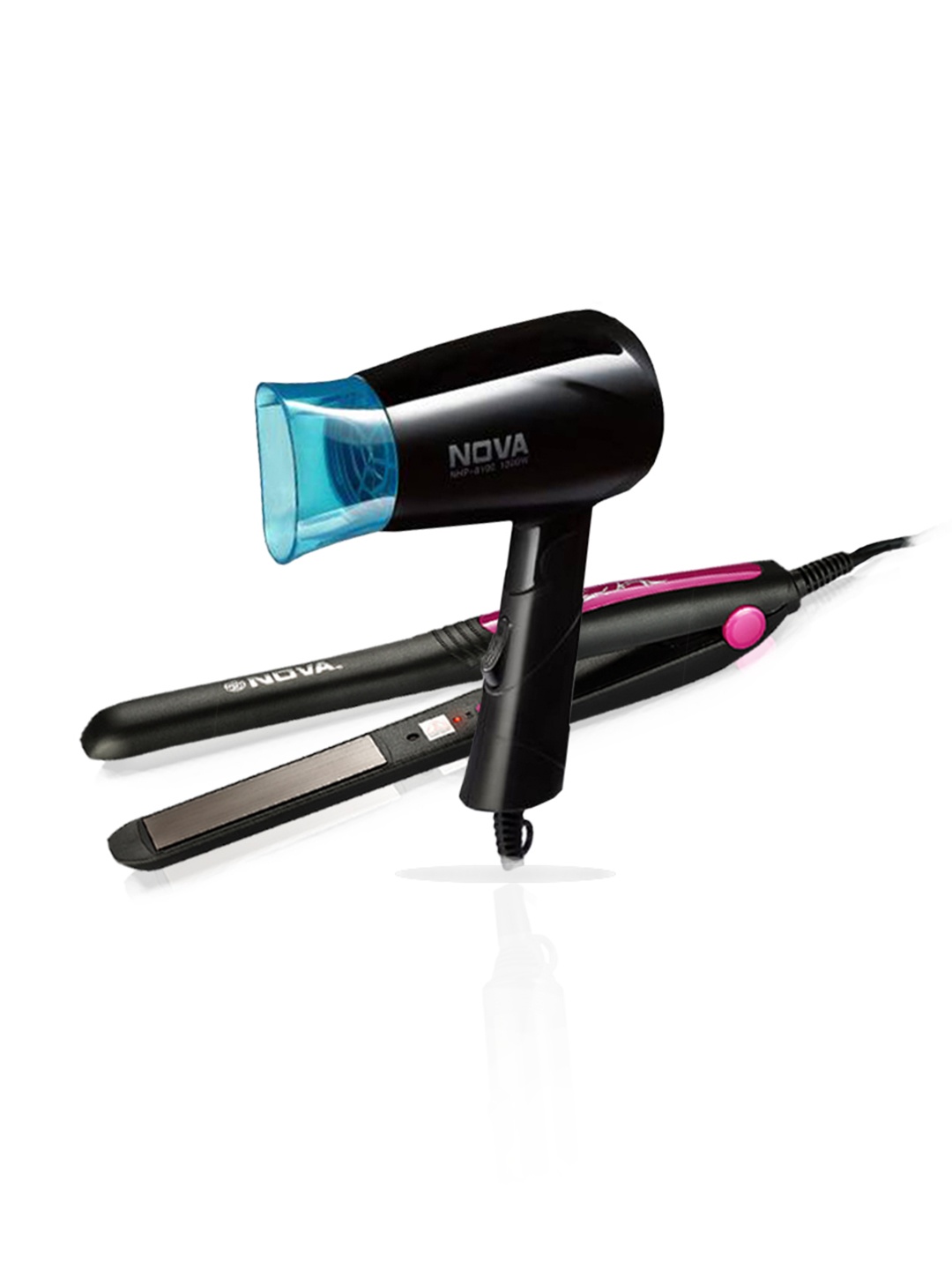 

NOVA Set of NHP 8100/05 Hair Dryer & NHS 840 Hair Straightener, Black