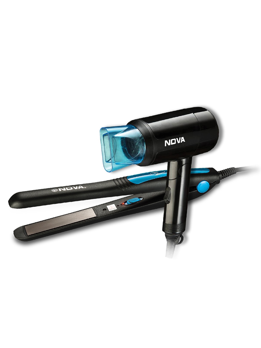 

NOVA Set of NHP 8105 Hair Dryer & NHS 841 Hair Straightener, Black