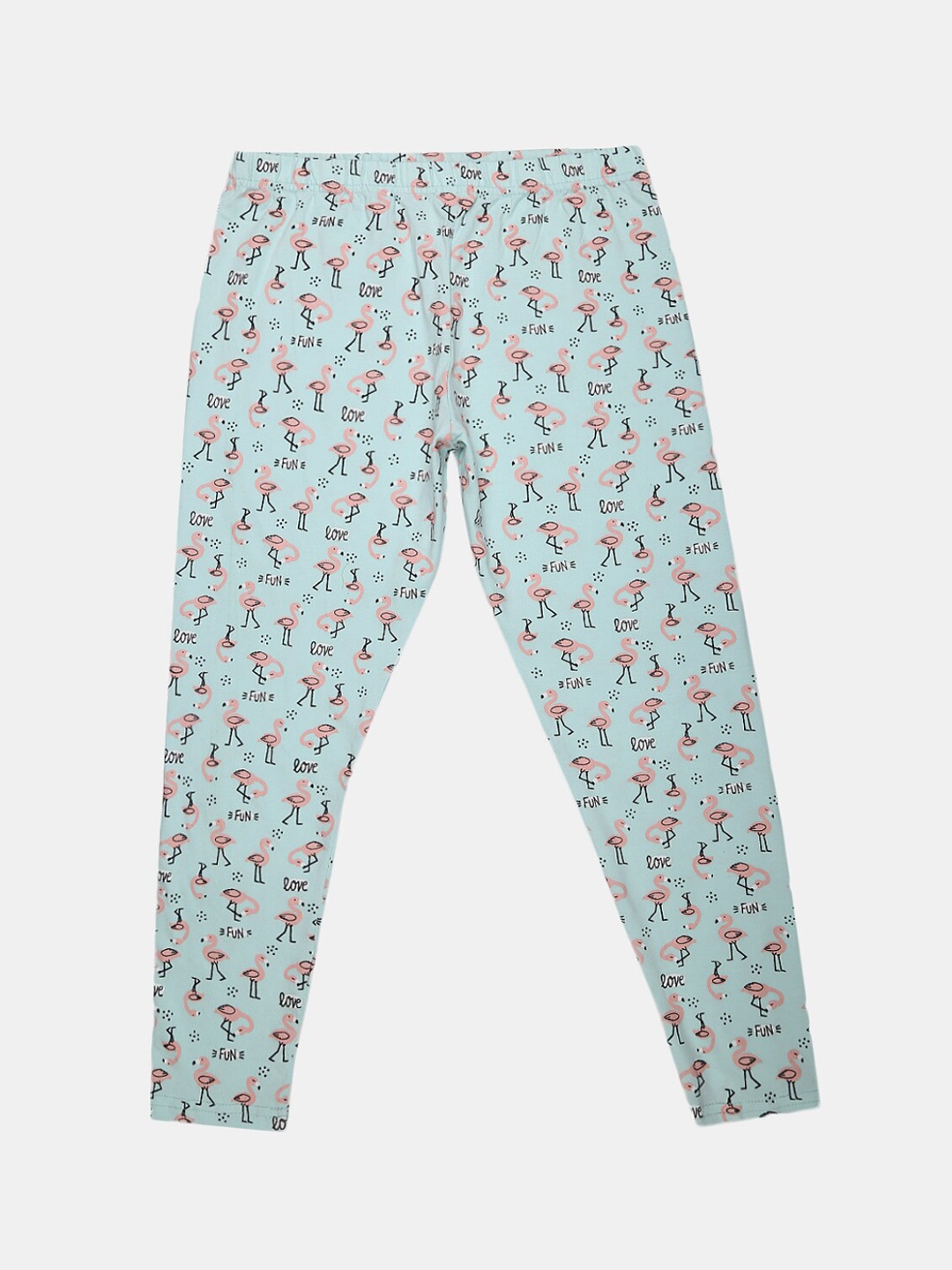

V-Mart Girls Printed Ankle-Length Leggings, Blue