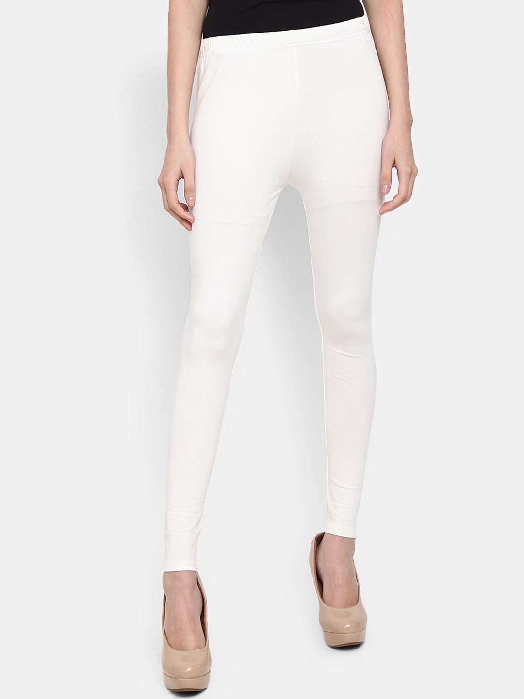 

V-Mart Ankle-Length Leggings, Off white