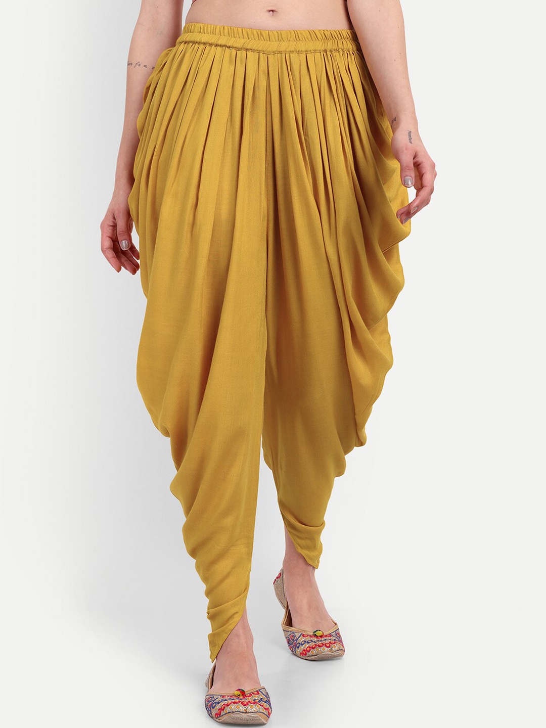 

Sajke Women Dhoti Pant, Mustard