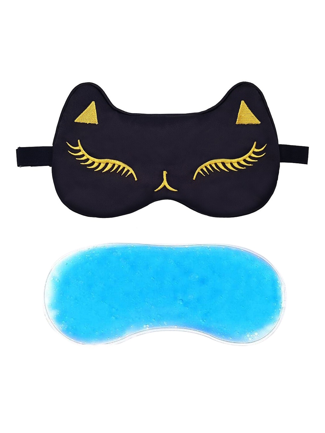 

JENNA Printed Sleeping Eye Mask With Cooling Ice Gel, Black