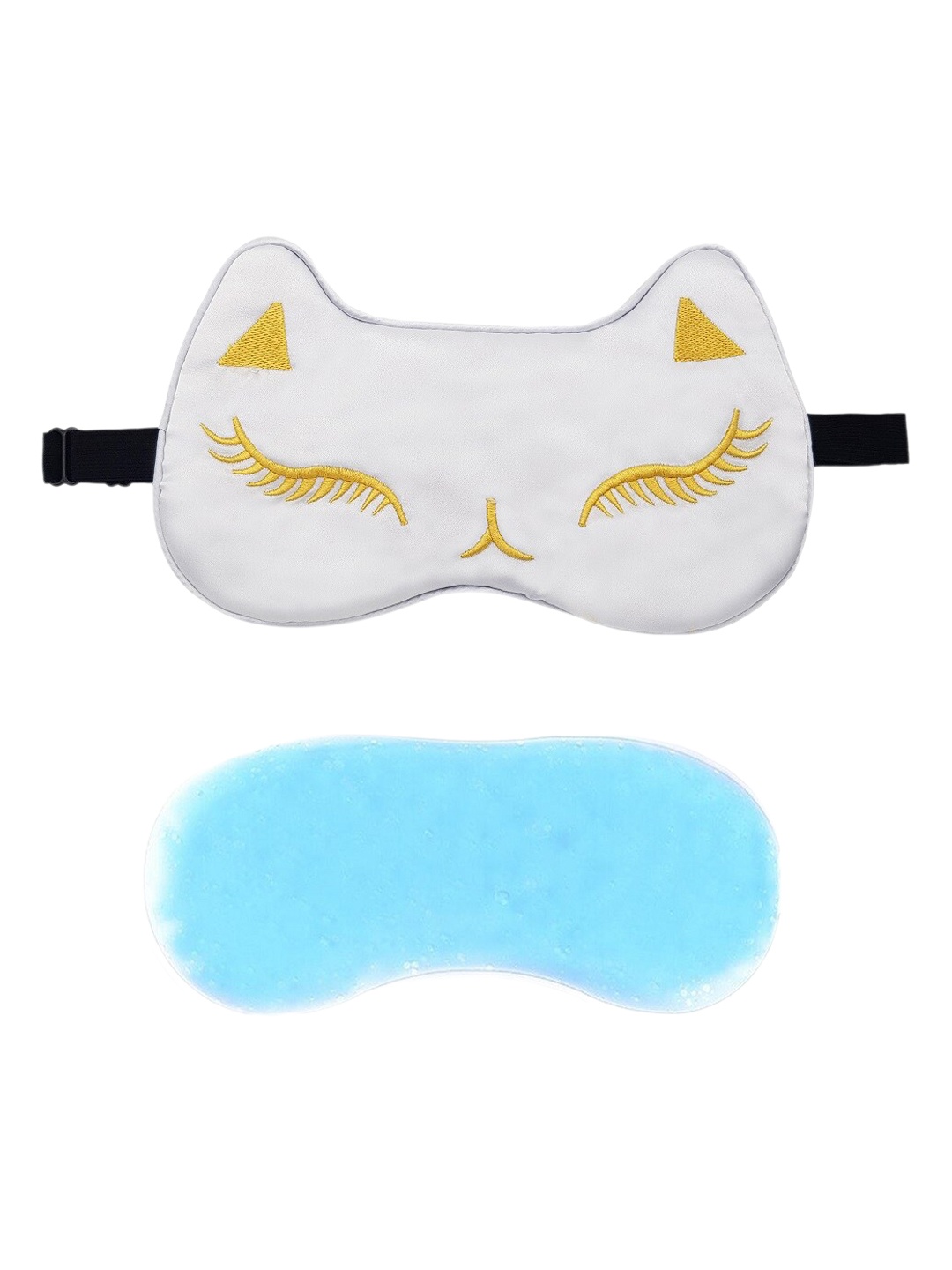 

JENNA Self Design Sleeping Eye Mask With Cooling Ice Gel, White