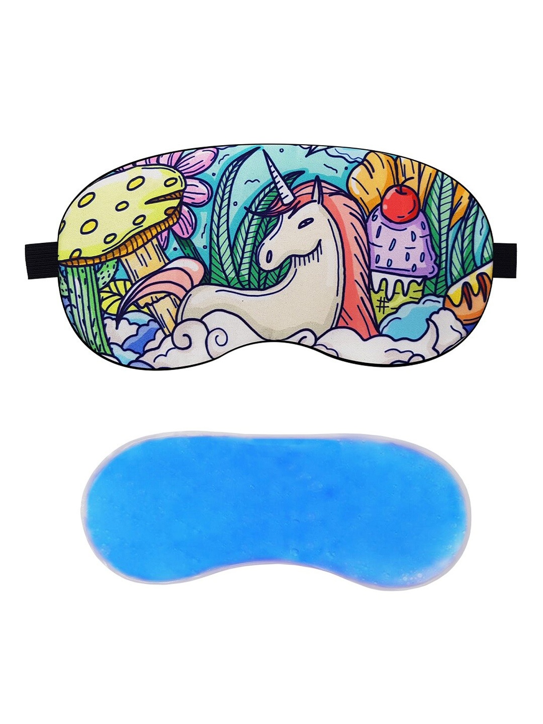 

JENNA Graphic Printed Sleeping Eye Mask With Cooling Ice Gel, Brown