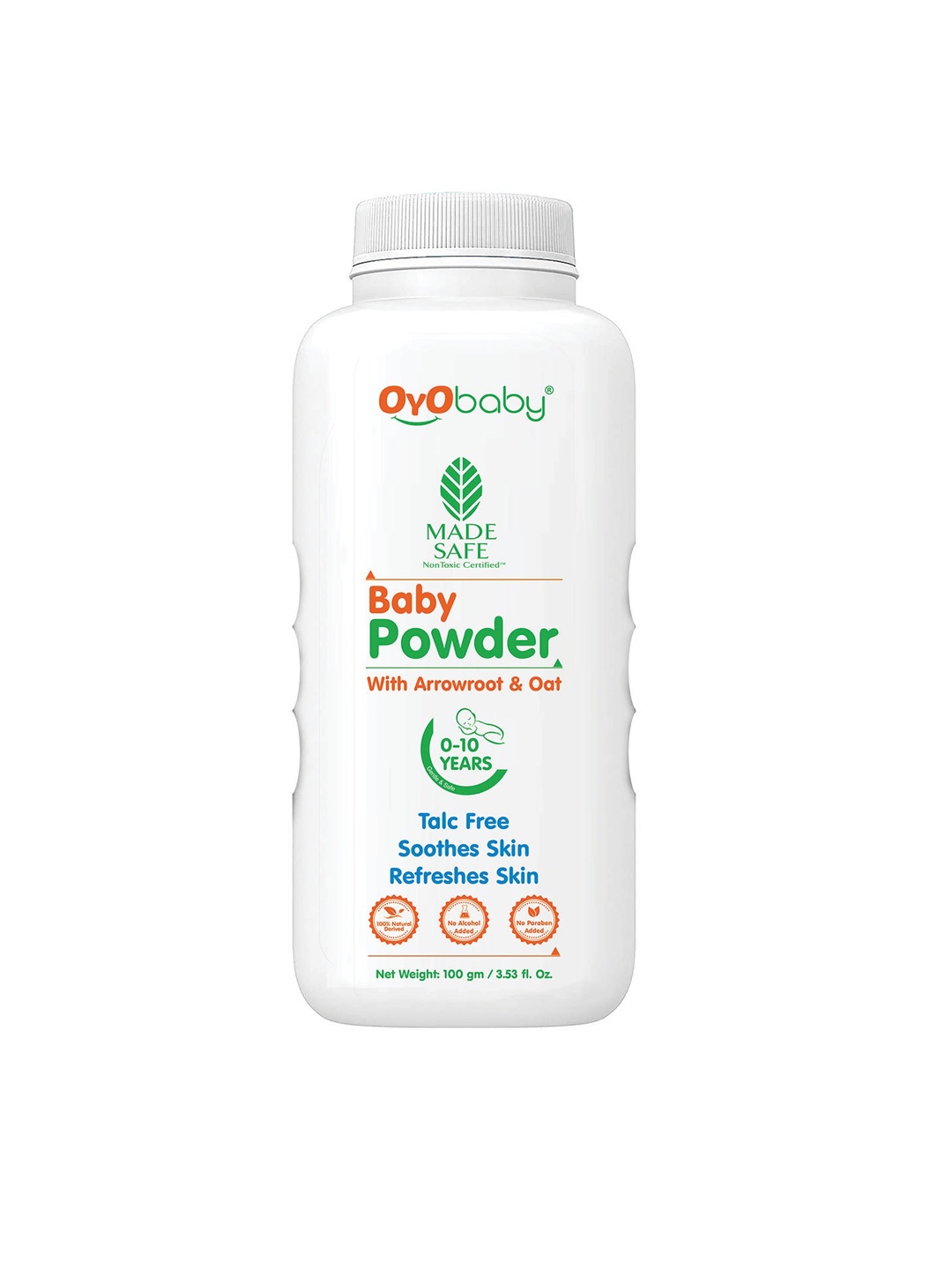 

OyO Baby Infants Talc-Free Natural Baby Powder 100 g, White
