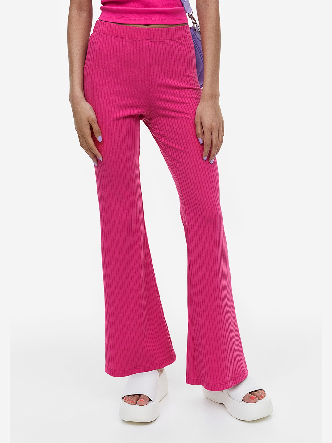 

H&M Women Flared Leggings, Pink