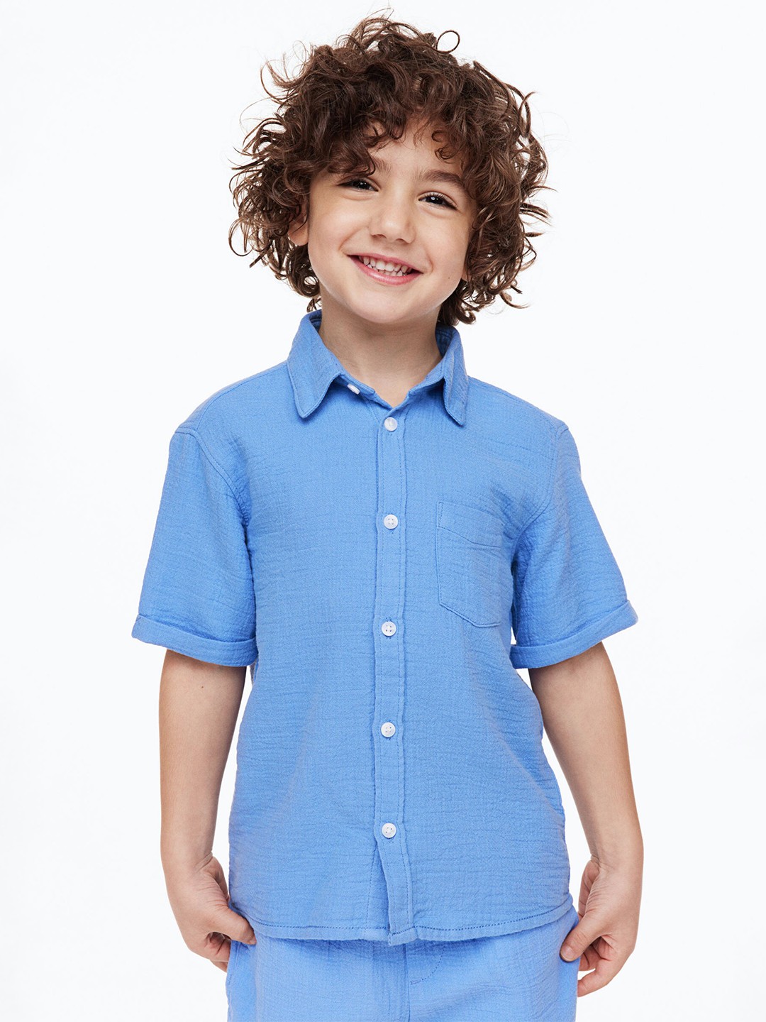 

H&M Boys Cotton Shirt, Blue