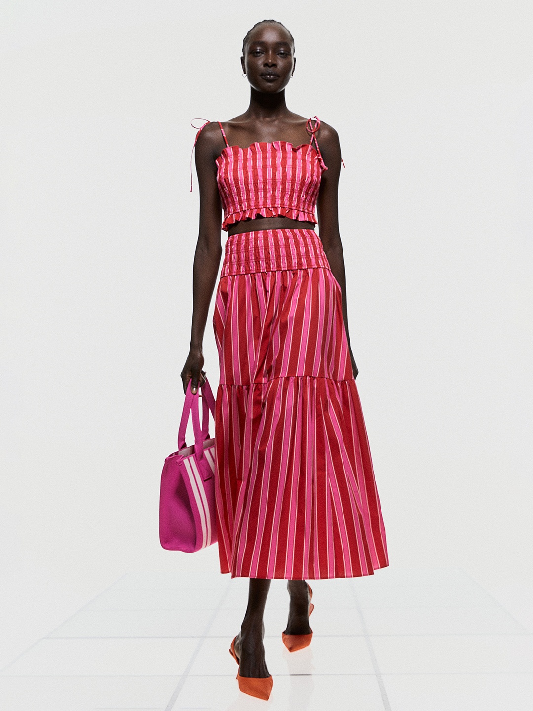 

H&M A-Line Skirt, Pink