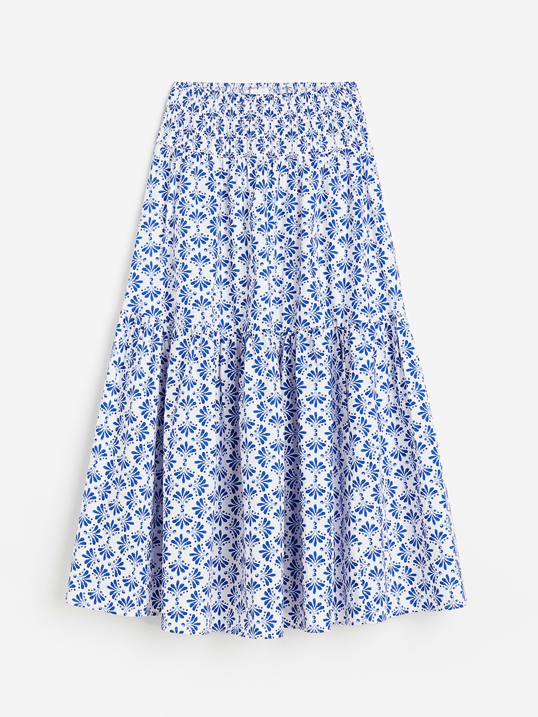 

H&M Pure Cotton A-Line Skirt, Blue