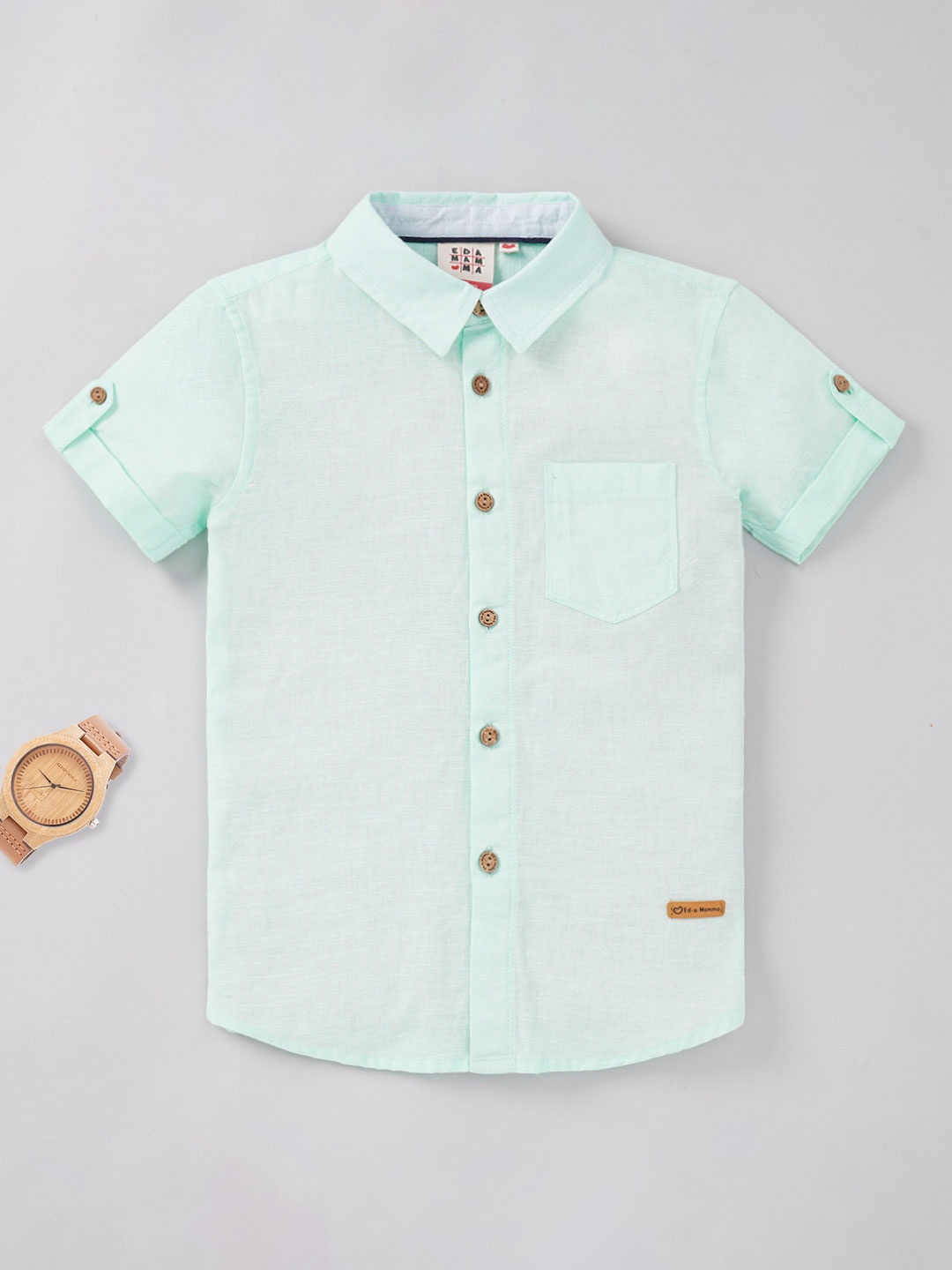 

Ed-a-Mamma Boys Cotton Casual Shirt, Blue