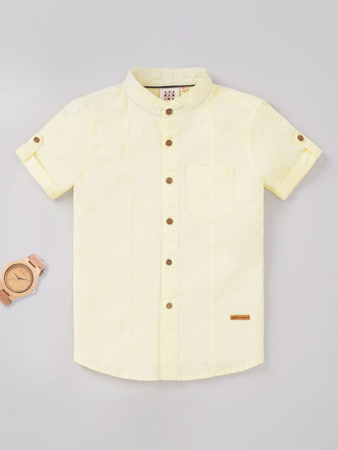 

Ed-a-Mamma Boys Cotton Casual Shirt, Yellow