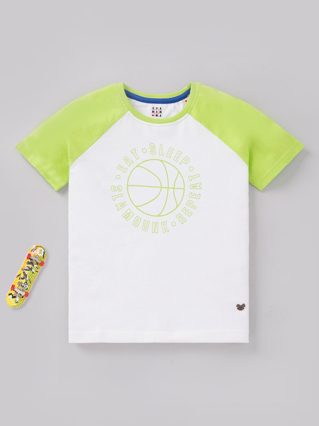 

Ed-a-Mamma Boys Typography Printed Cotton T-shirt, Off white