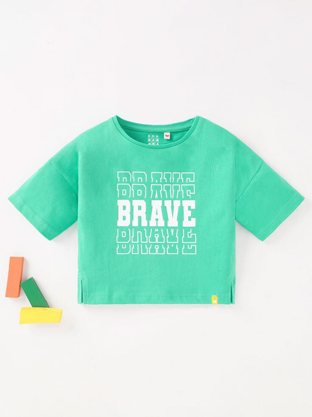

Ed-a-Mamma Girls Printed Cotton T-shirt, Green