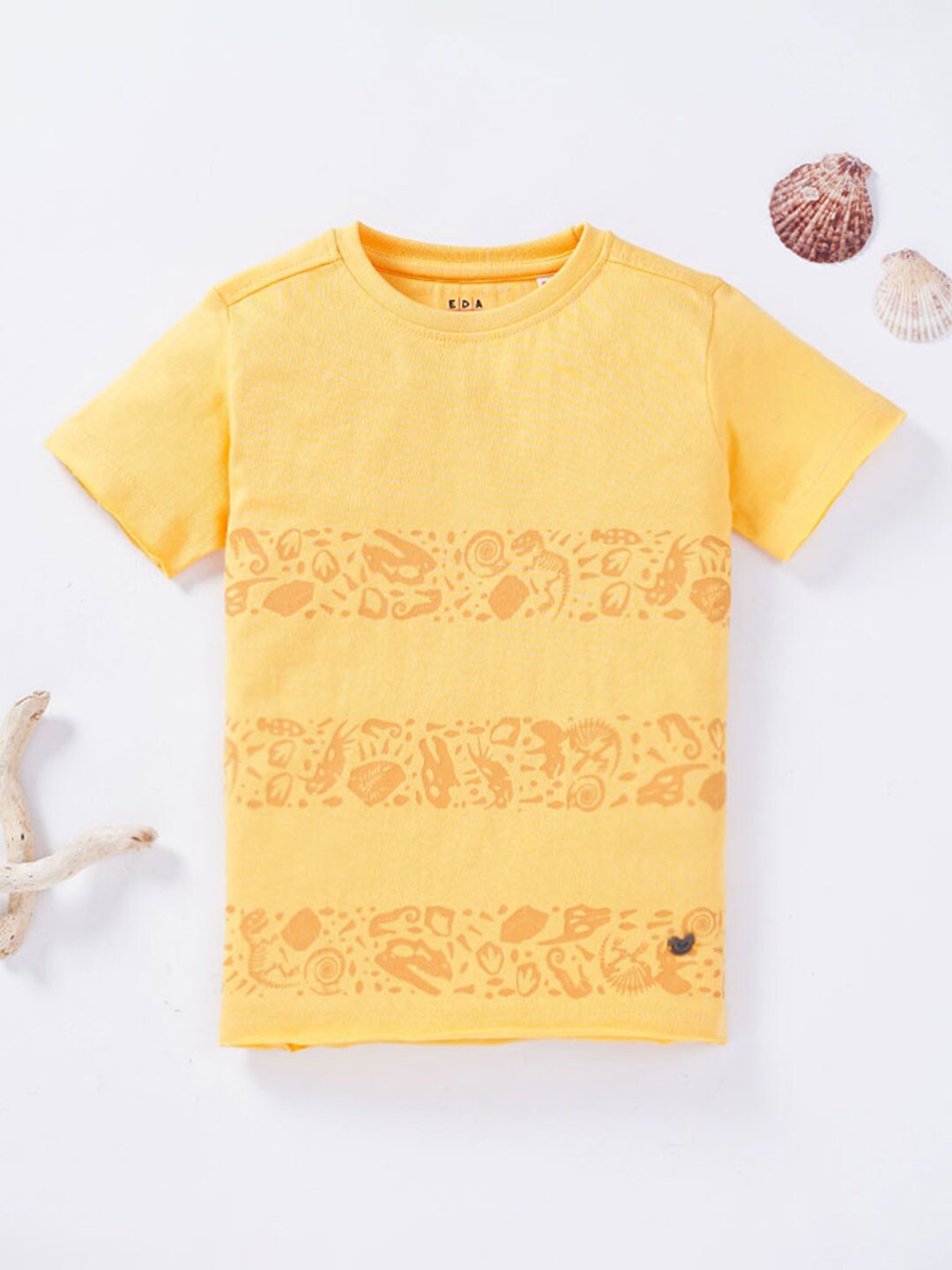 

Ed-a-Mamma Boys Conversational Printed Cotton T-shirt, Yellow