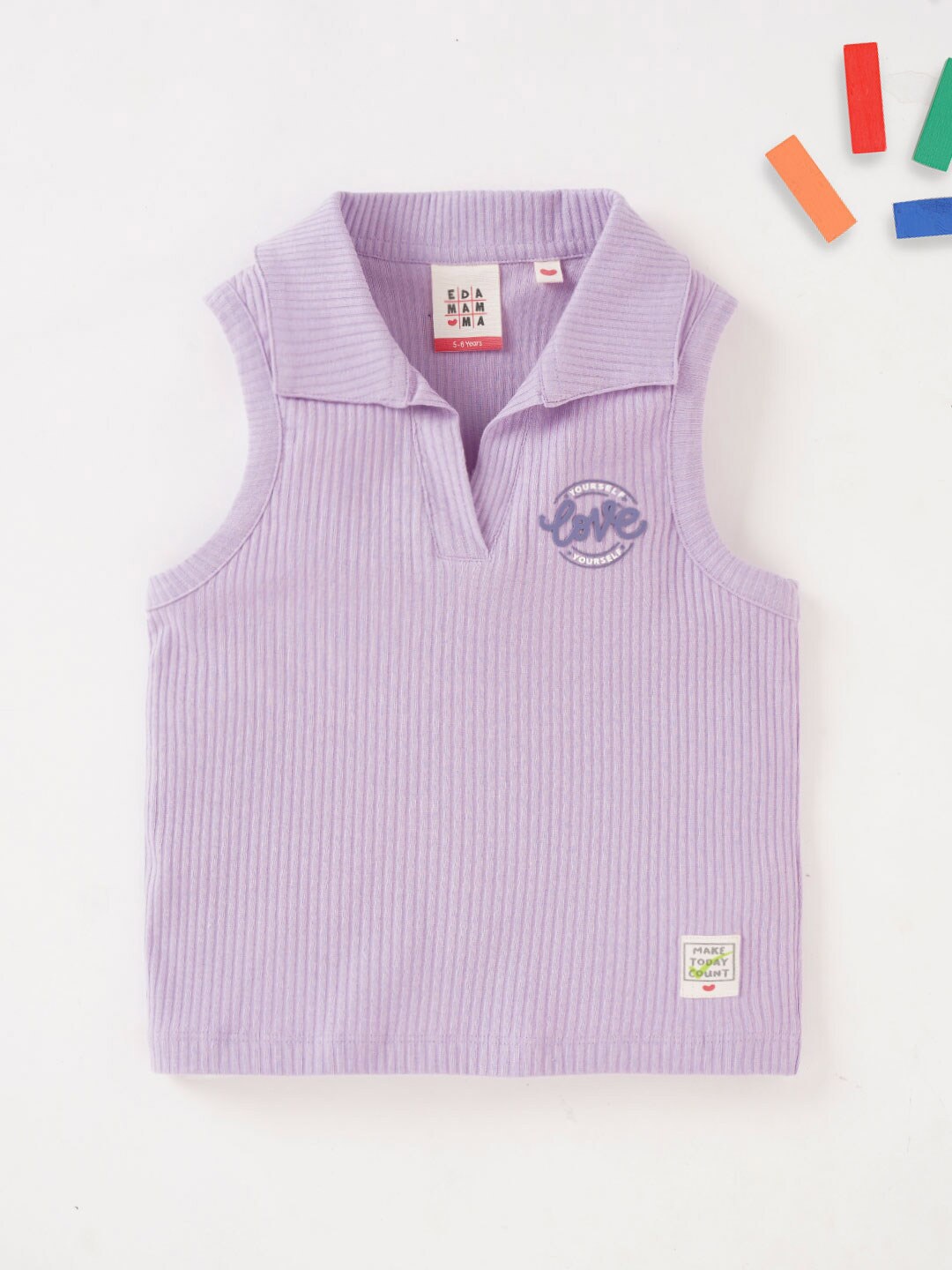 

Ed-a-Mamma Girls Polo Collar Cotton T-shirt, Lavender