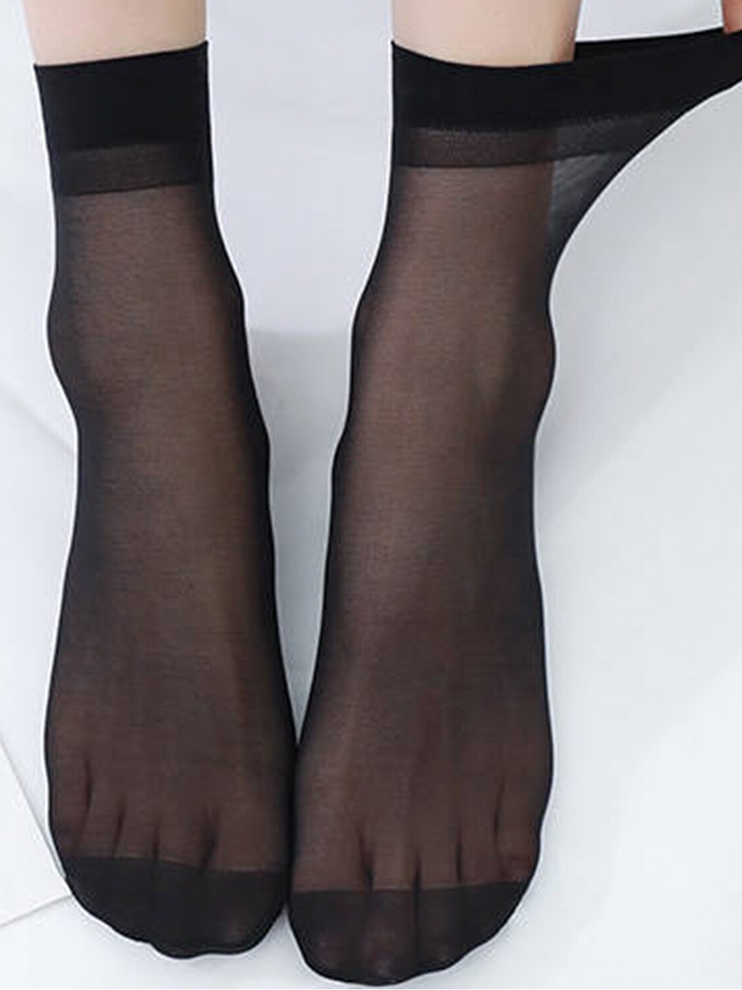 

COLOR STYLE Women Above Ankle Length Sheer Socks, Black