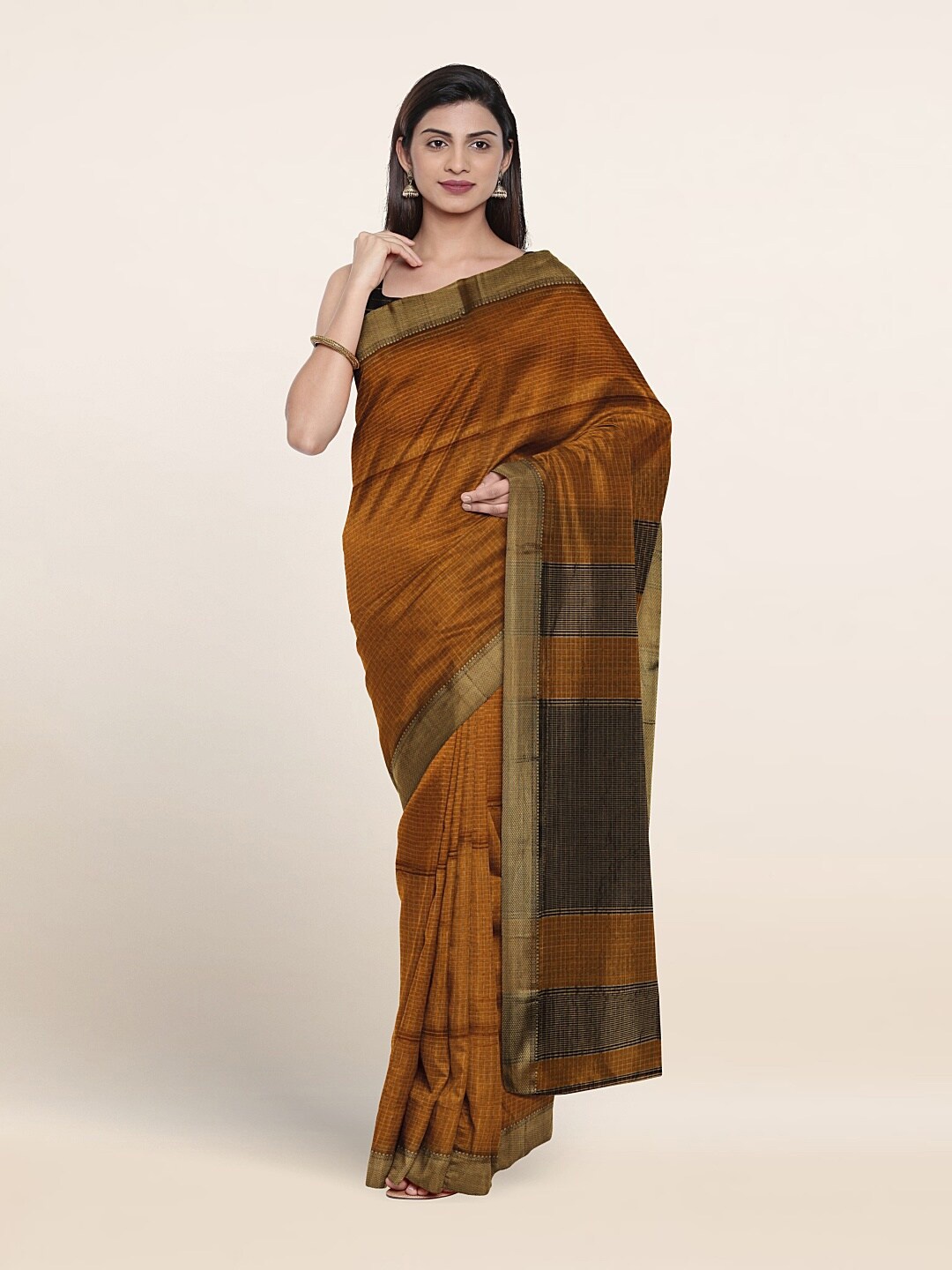 

Pothys Woven Design Zari Pure Silk Saree, Mustard