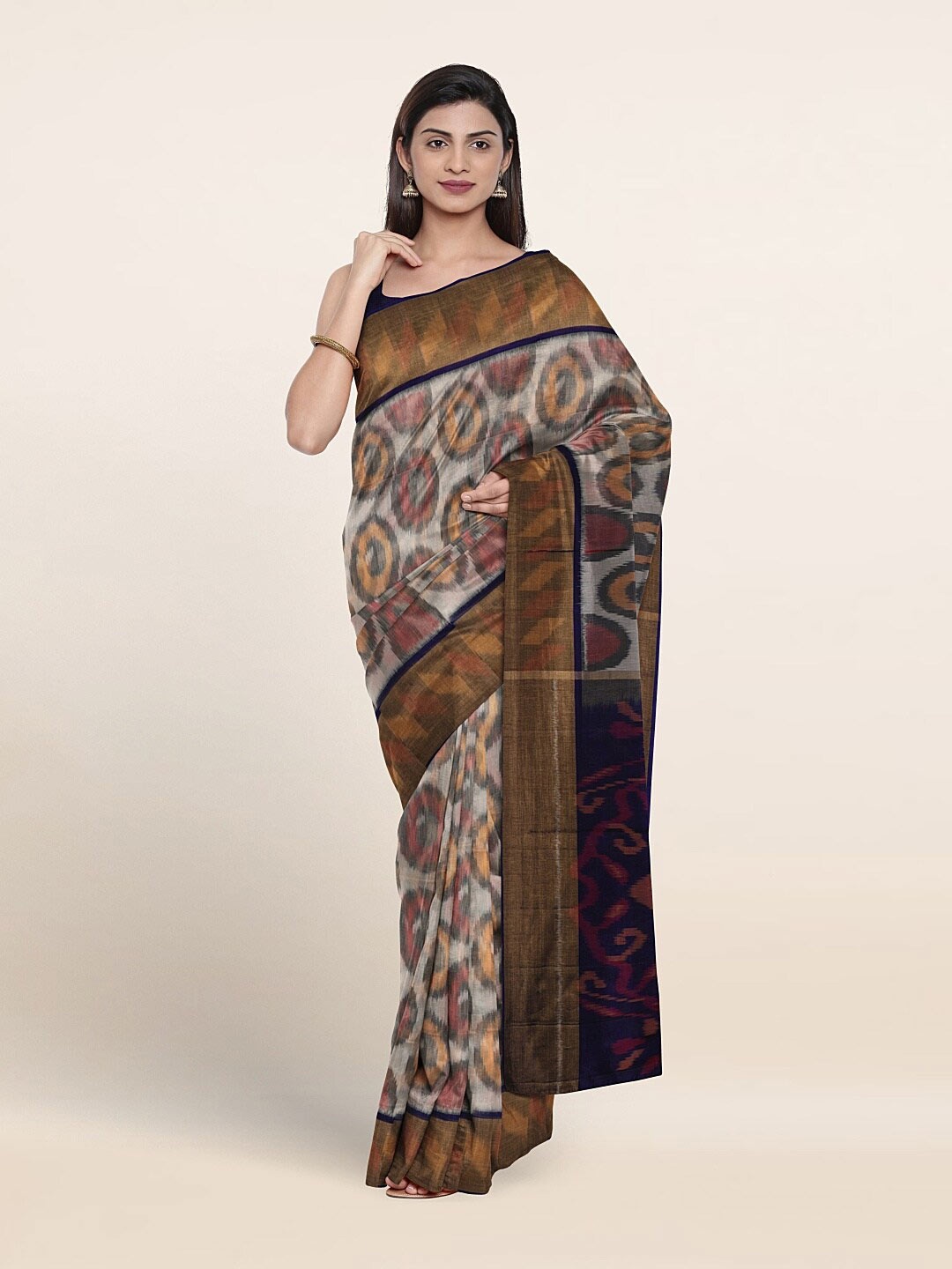 

Pothys Woven Design Pure Silk Saree, Grey