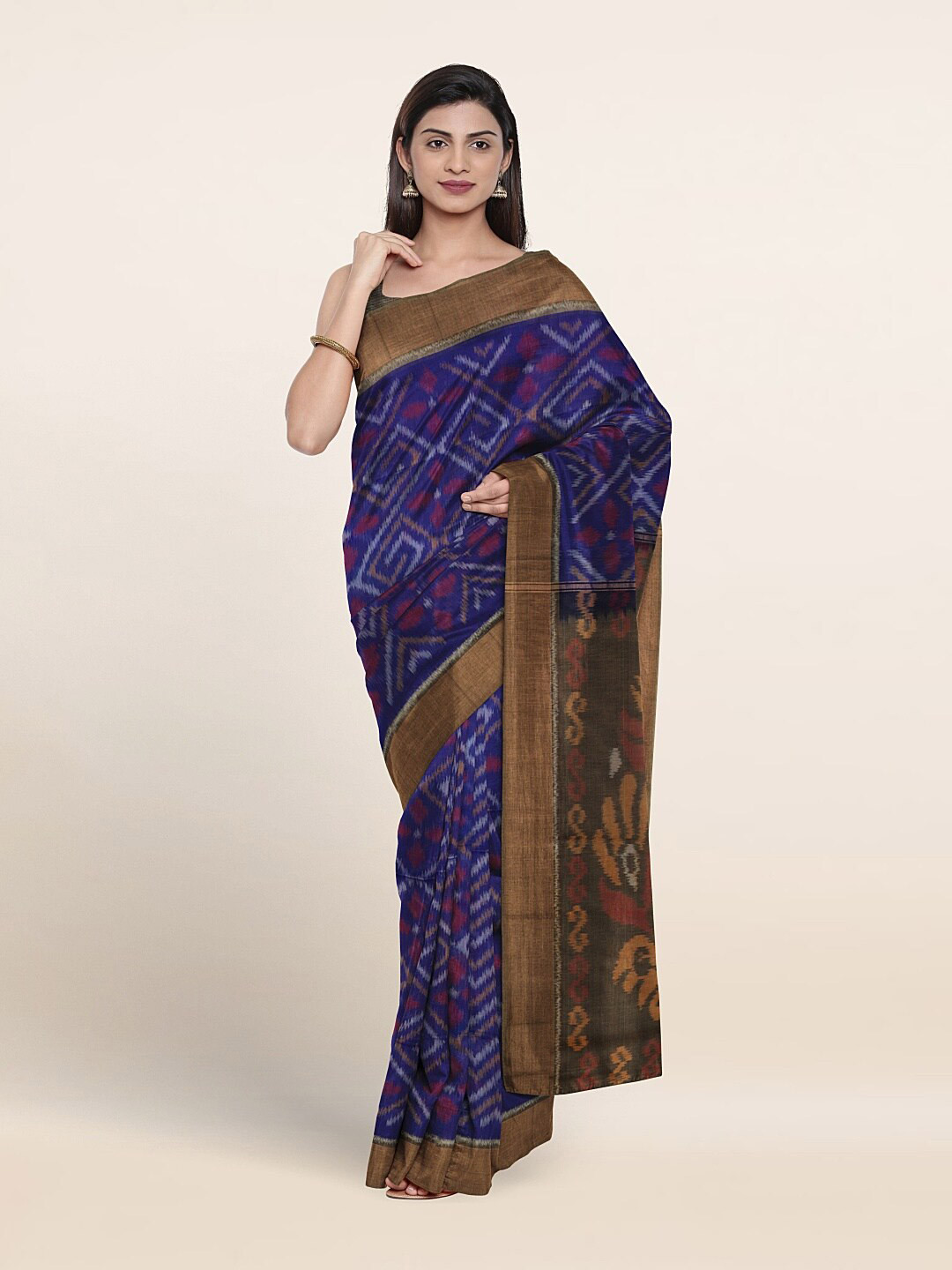 

Pothys Woven Design Silk Saree, Blue