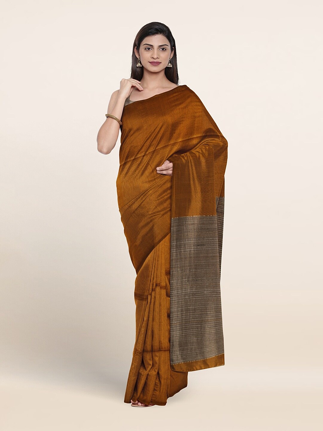 

Pothys Zari Pure Silk Saree, Mustard