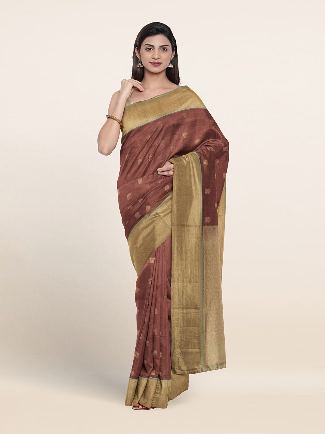 

Pothys Floral Woven Design Zari Pure Silk Saree, Mauve