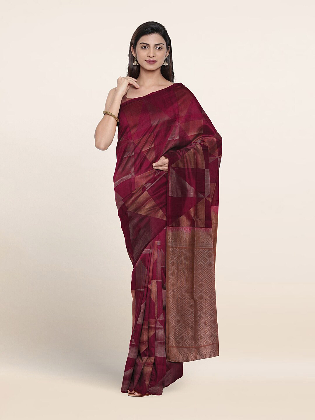 

Pothys Zari Pure Silk Saree, Purple