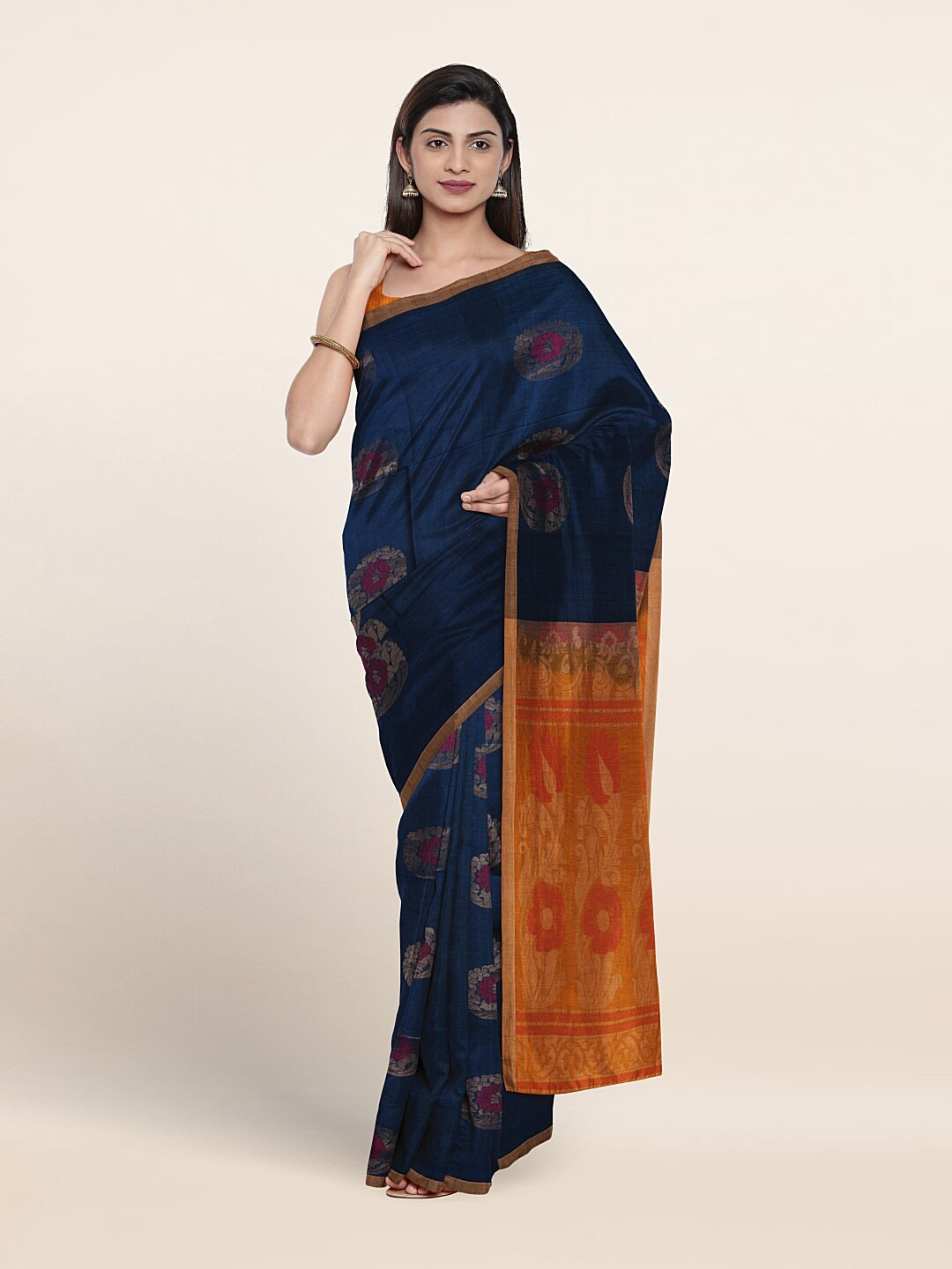 

Pothys Woven Design Zari Pure Silk Saree, Blue