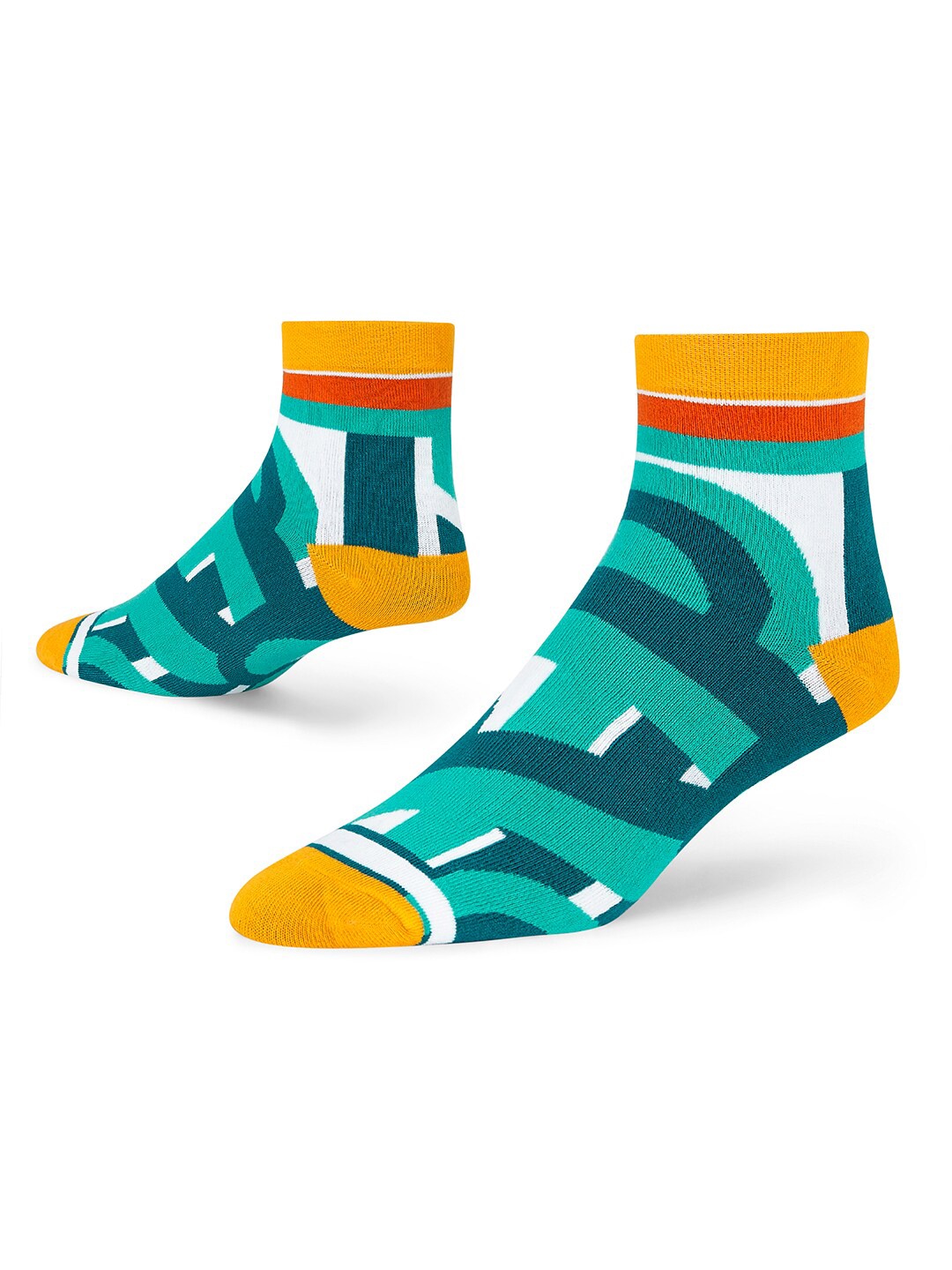 

Dynamocks Patterned Ankle Length Socks, Green