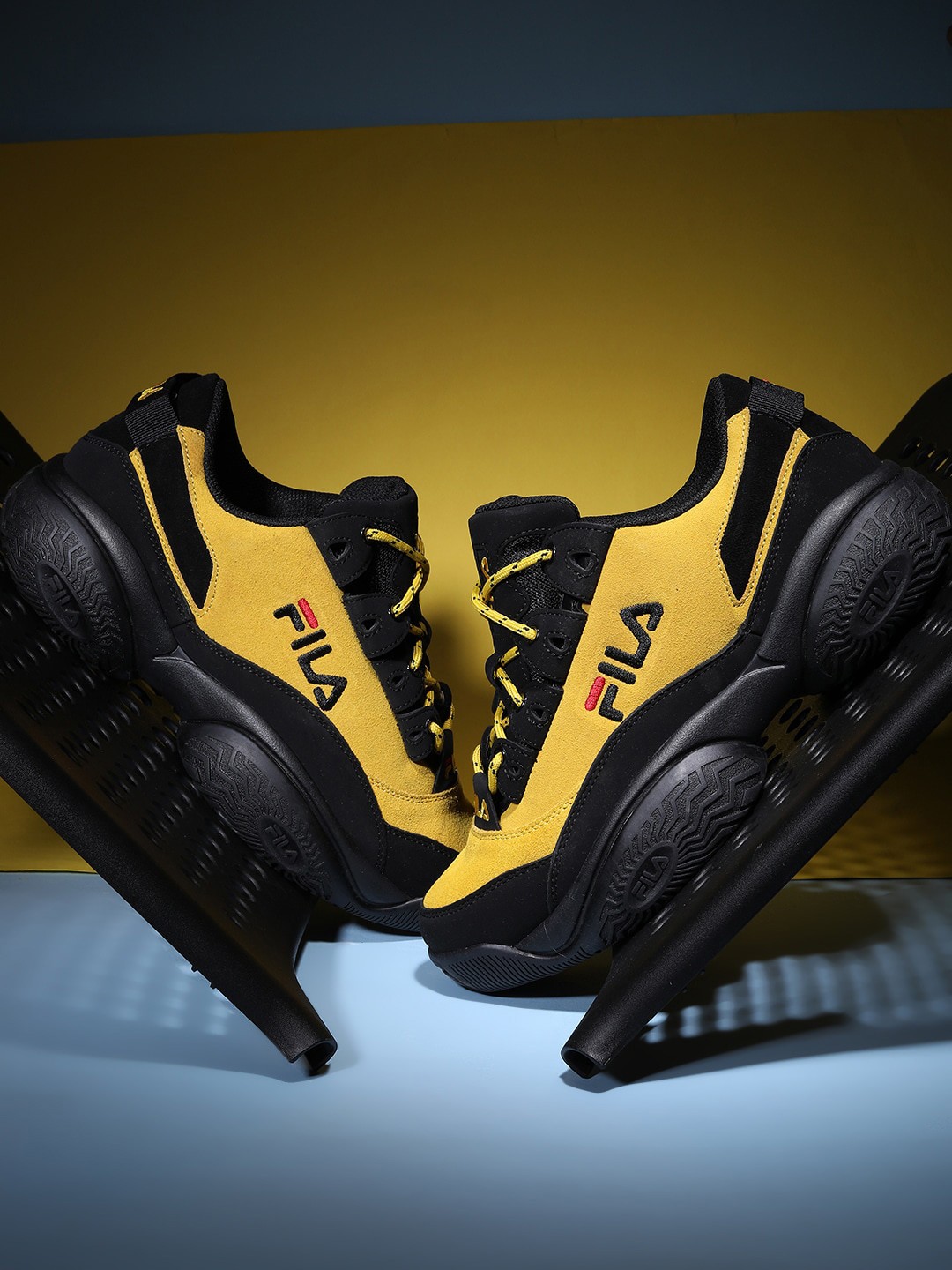 

FILA Men Colourblocked Sneakers, Yellow